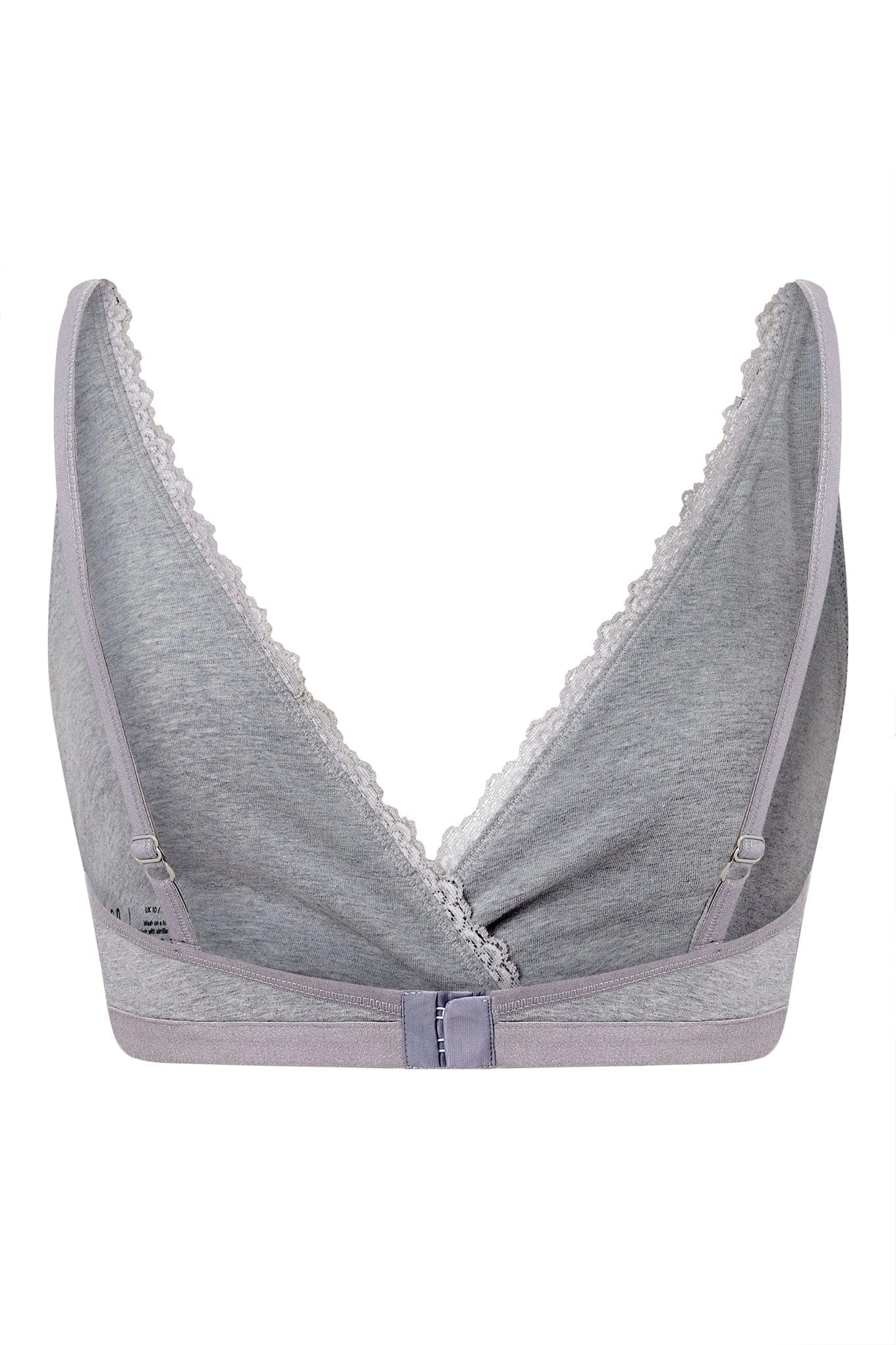 Margot Women's Organic Cotton Lace Bra | Grey
