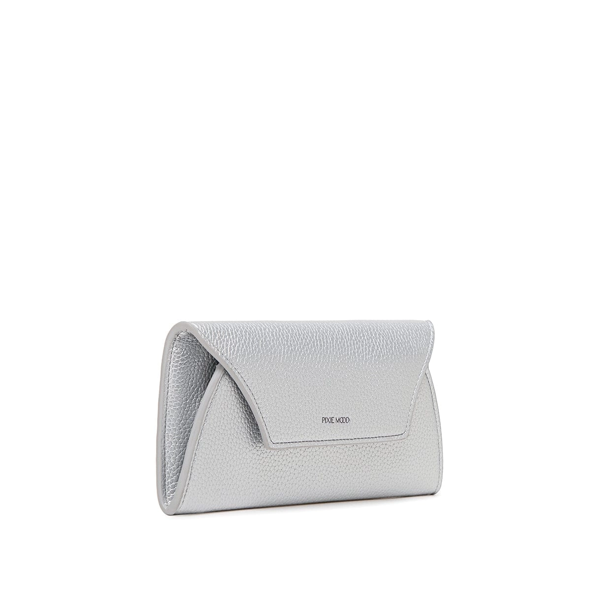Mavis Vegan Leather Wallet | Silver Pebbled