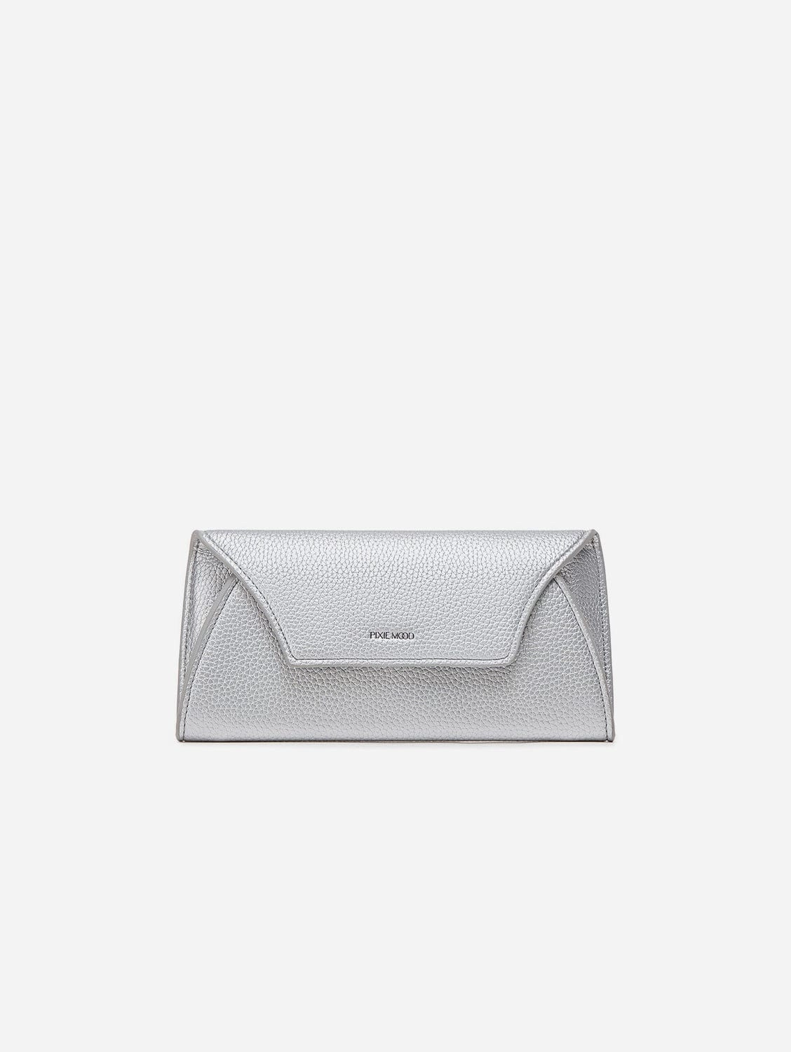 Mavis Vegan Leather Wallet | Silver Pebbled