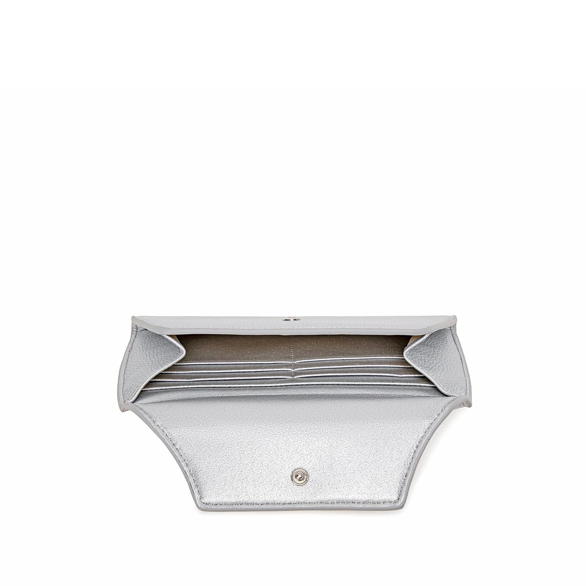 Mavis Vegan Leather Wallet | Silver Pebbled