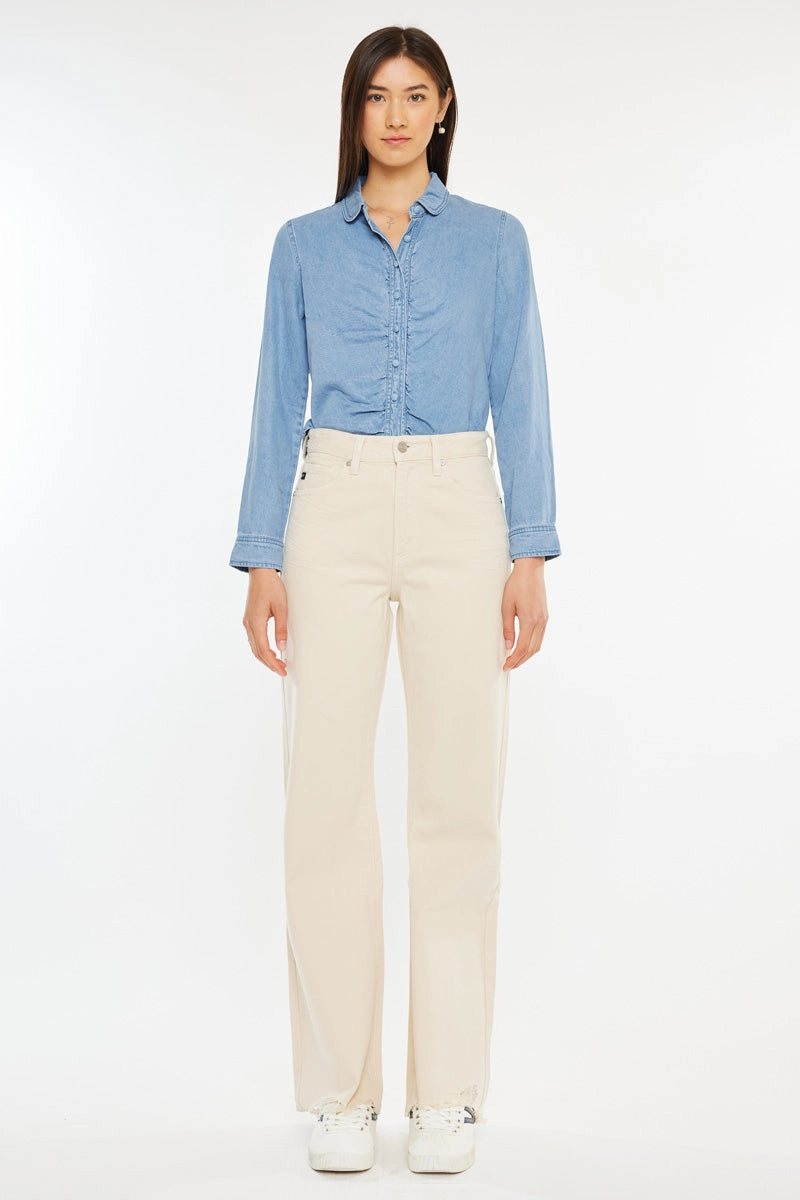 Mikaella Ultra High Rise 90's Flare Jeans