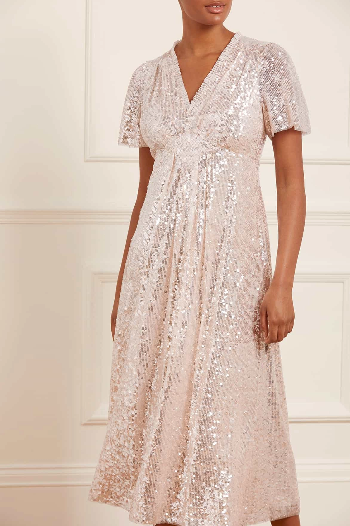 Mila Gloss Ankle Gown