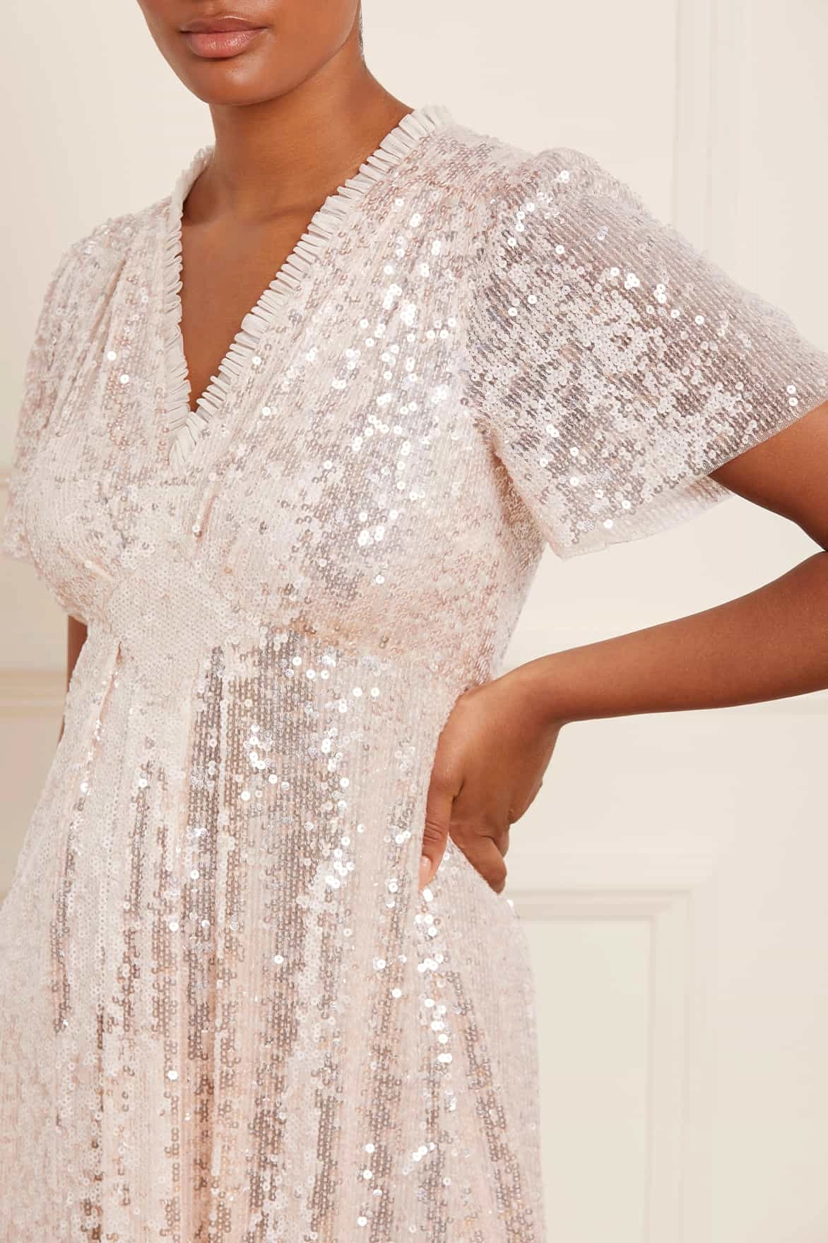 Mila Gloss Ankle Gown