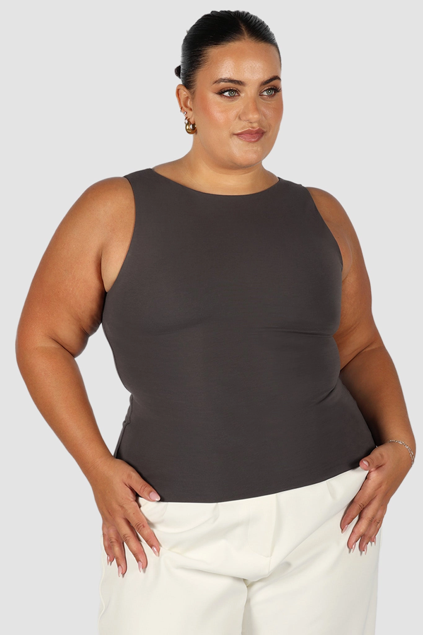NOLA TOP CHARCOAL