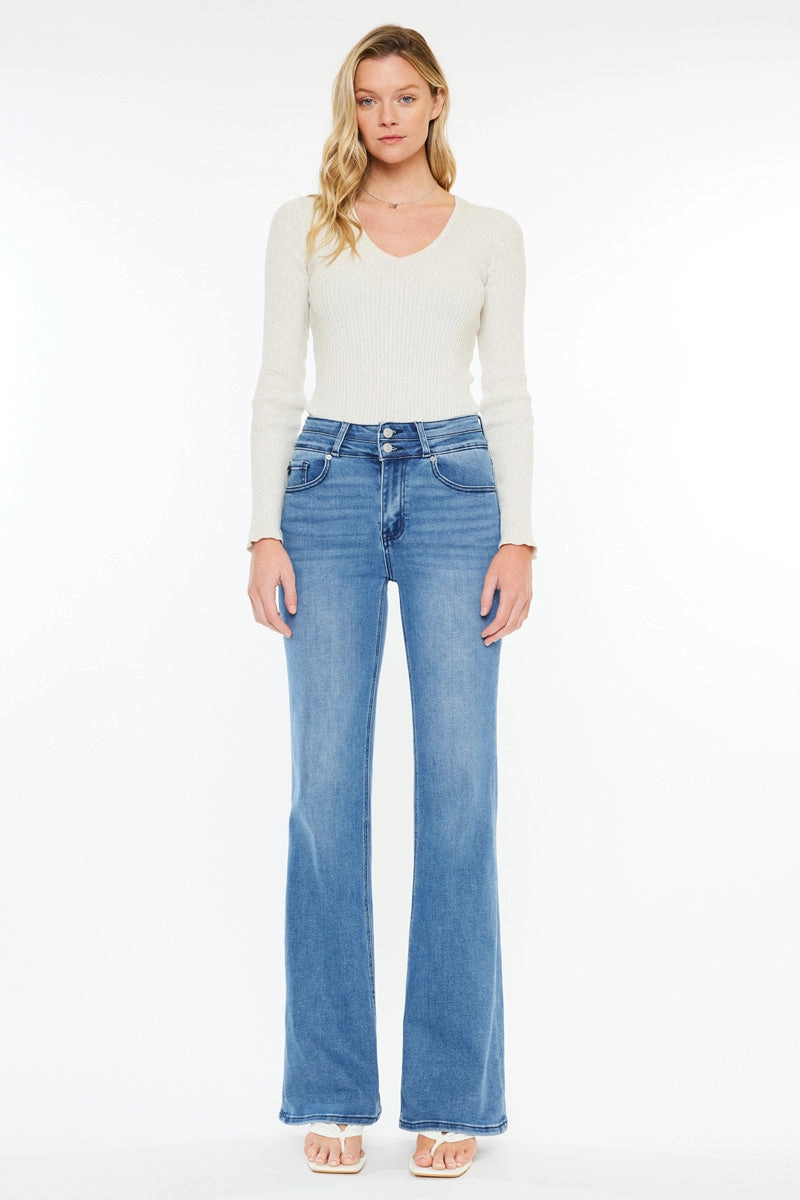 Onyx Essentials Ultra High Rise Wide Flare Jeans
