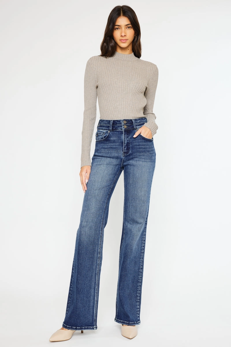 Onyx Essentials Ultra High Rise Wide Flare Jeans