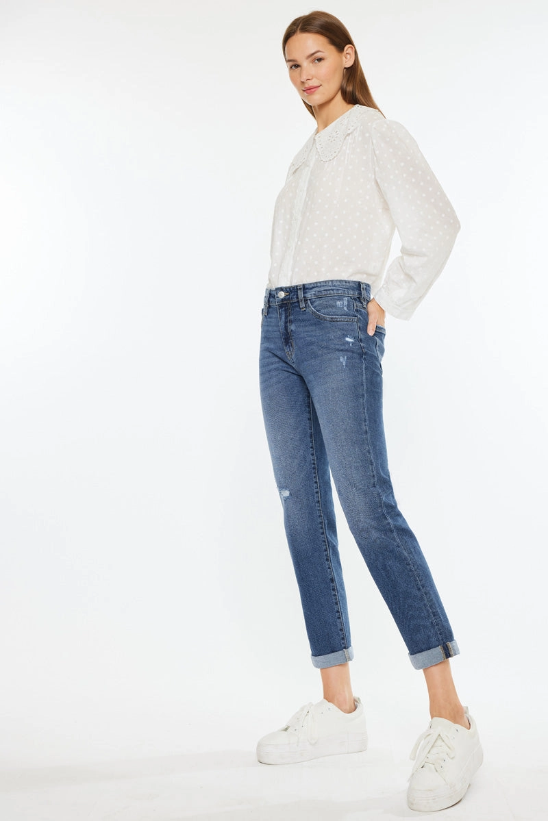 Pamela Essentials Mid Rise Slim Straight Jean