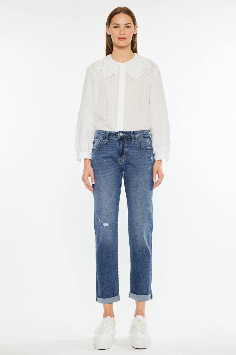 Pamela Essentials Mid Rise Slim Straight Jean