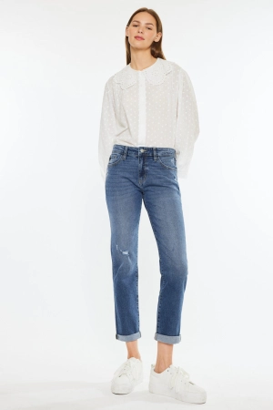 Pamela Essentials Mid Rise Slim Straight Jean