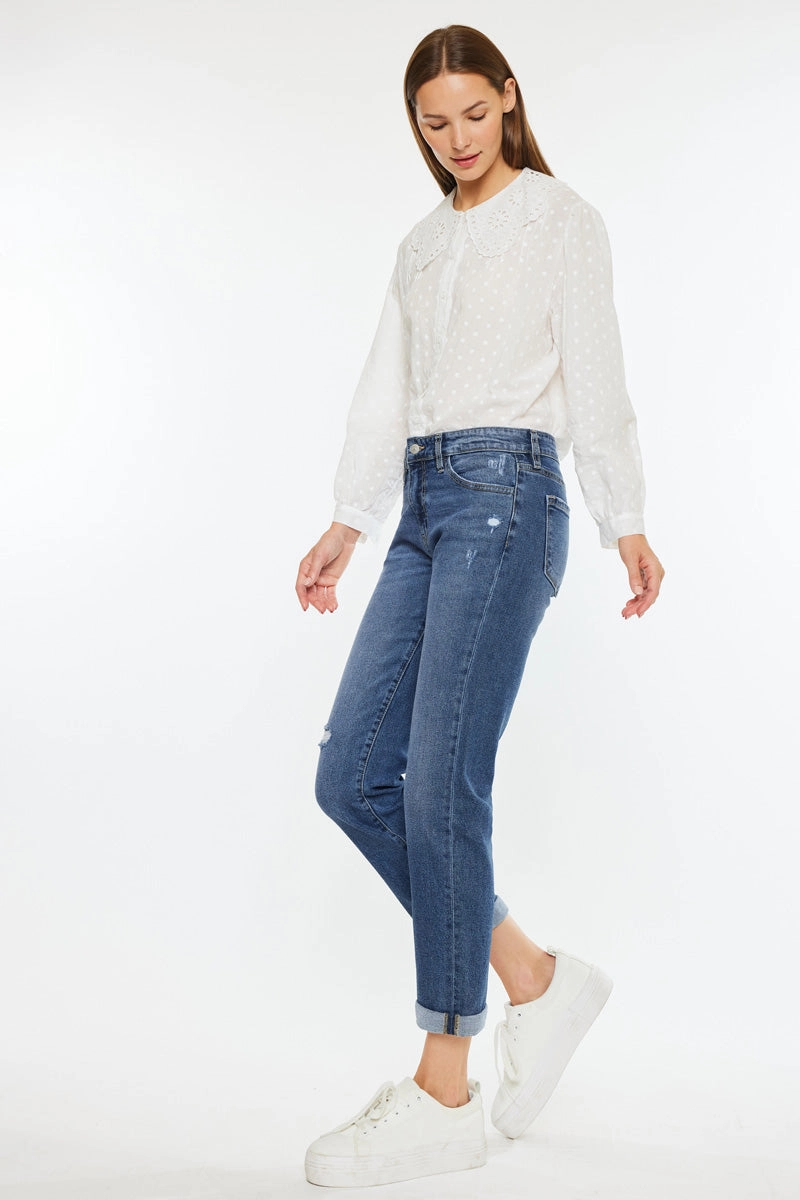 Pamela Essentials Mid Rise Slim Straight Jean