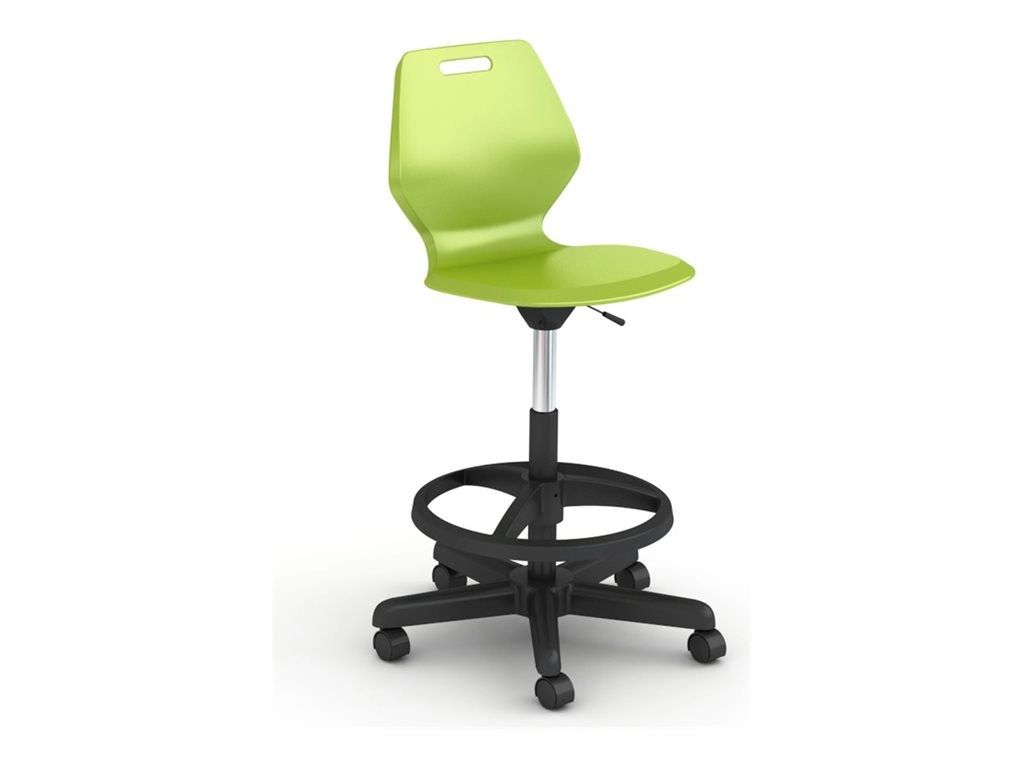 Paragon A&D Ready - Stool - swivel - injection molded polypropylene - fire truck red READYSTLA-AZ