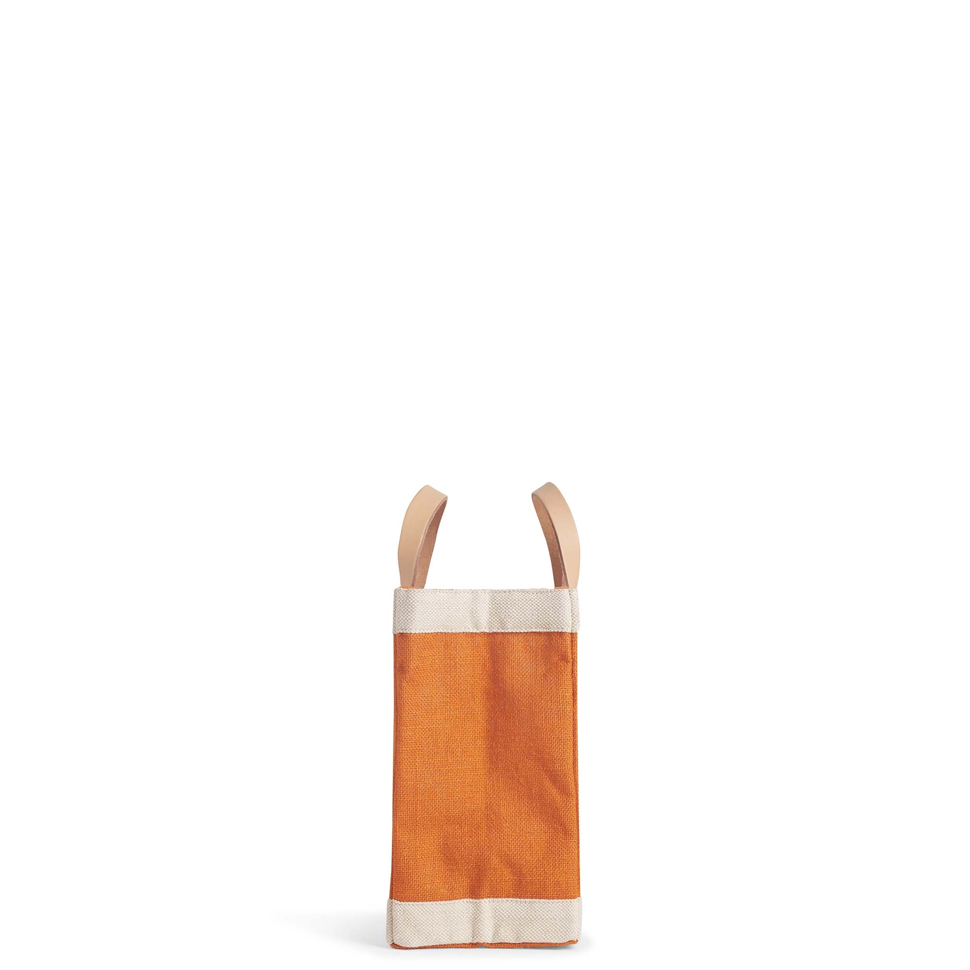 Petite Market Bag in Citrus with Black Monogram