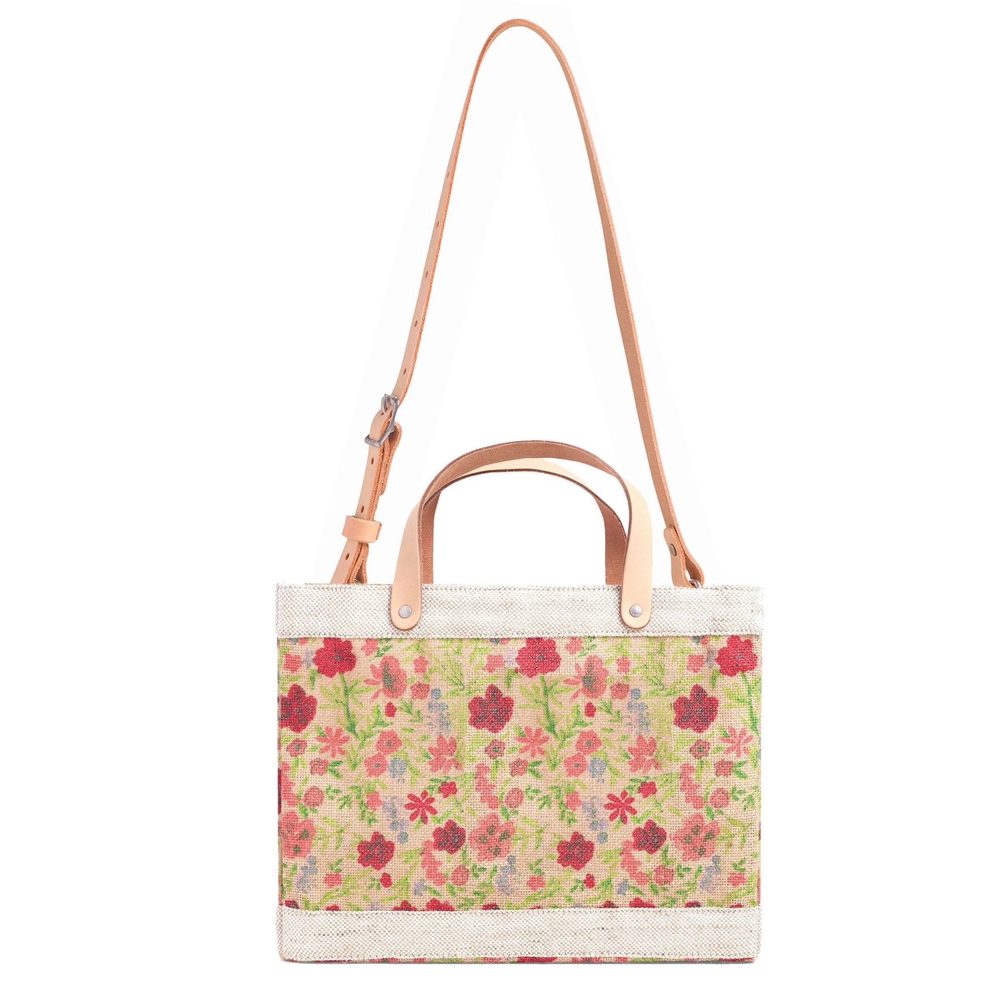 Petite Market Bag in Floret with Strap by Amy Logsdon