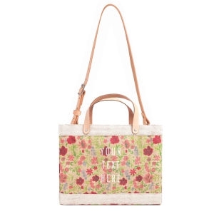 Petite Market Bag in Floret with Strap by Amy Logsdon