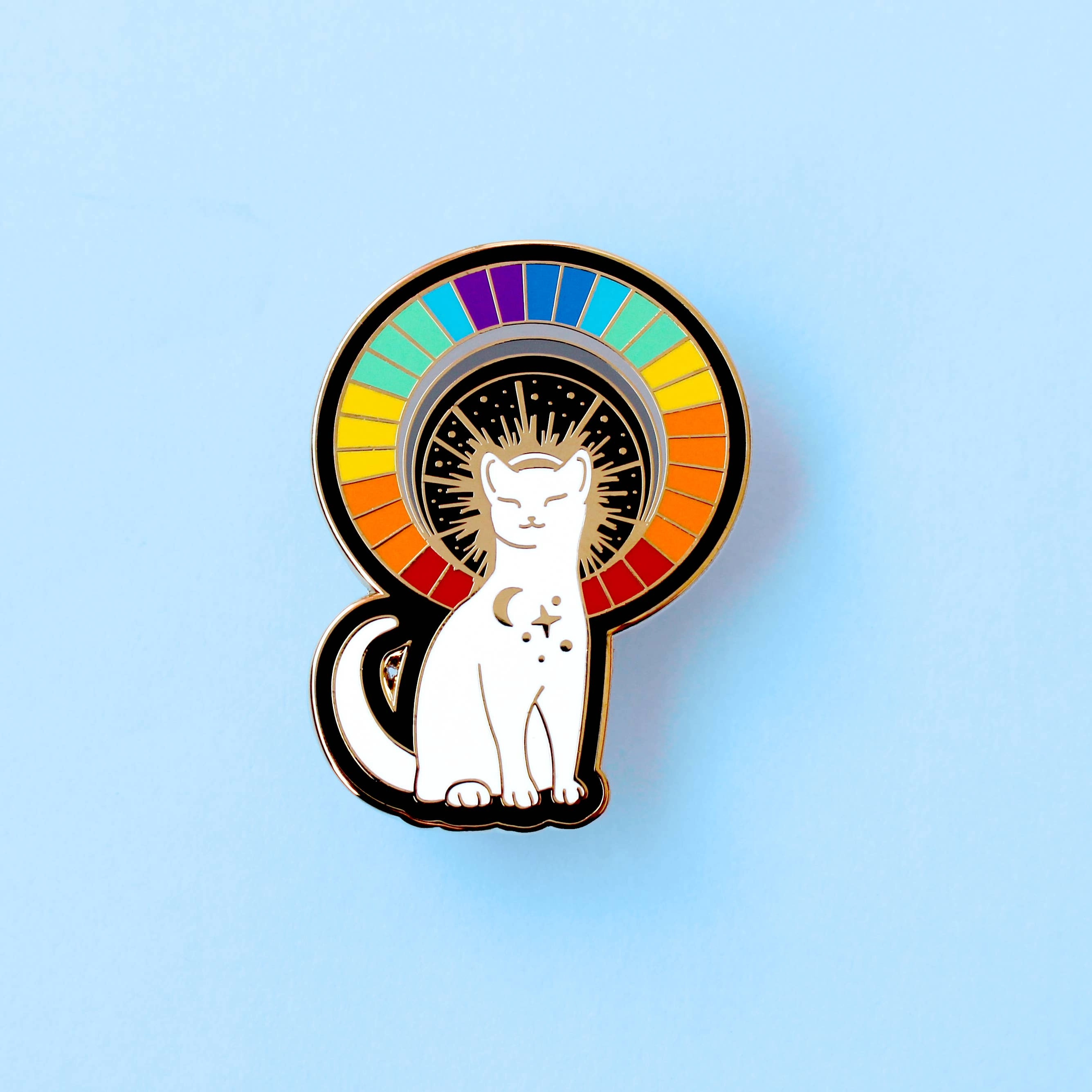 Rainbow Cat Enamel Pin