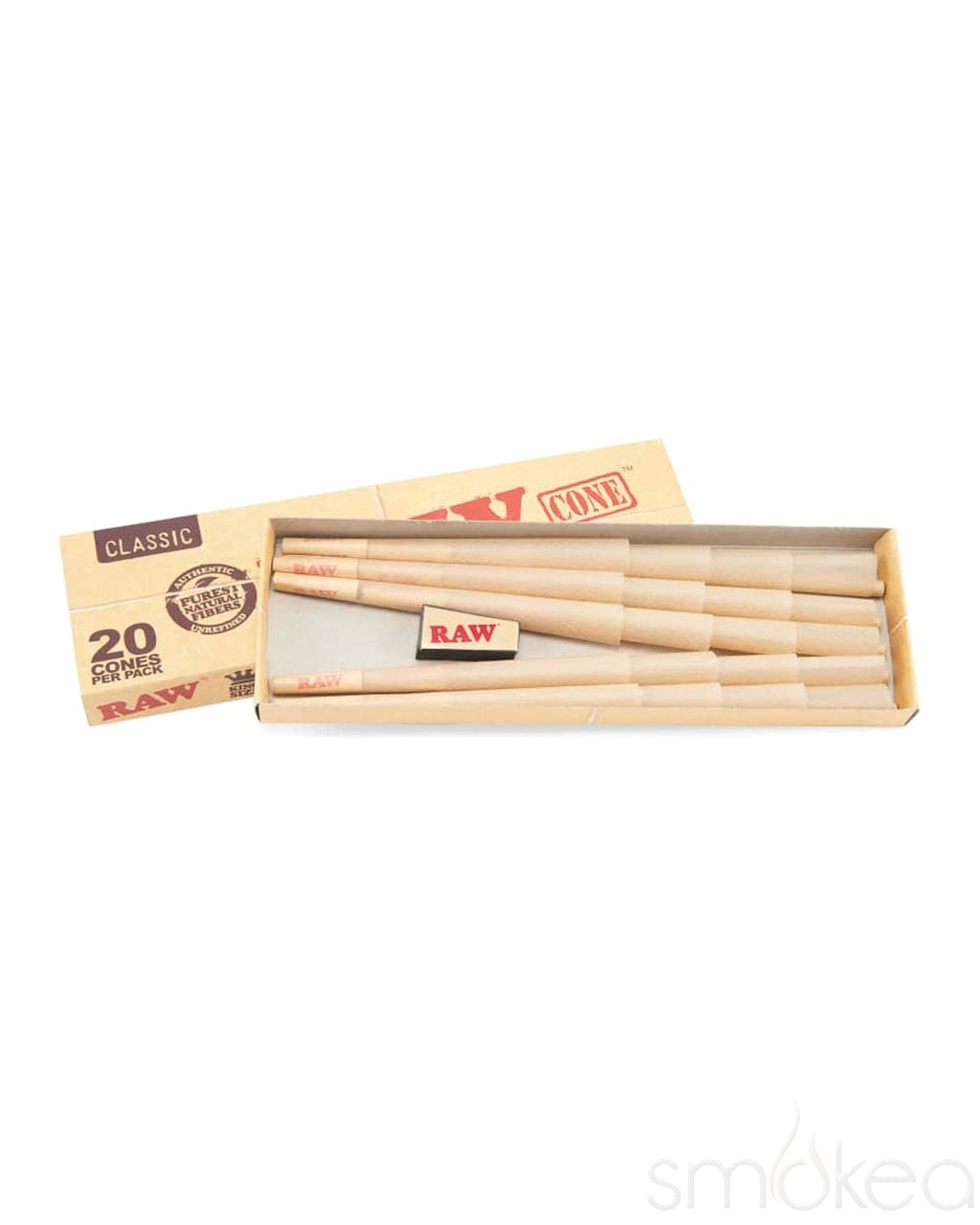 Raw Classic King Size Pre-Rolled Cones (20-Pack)