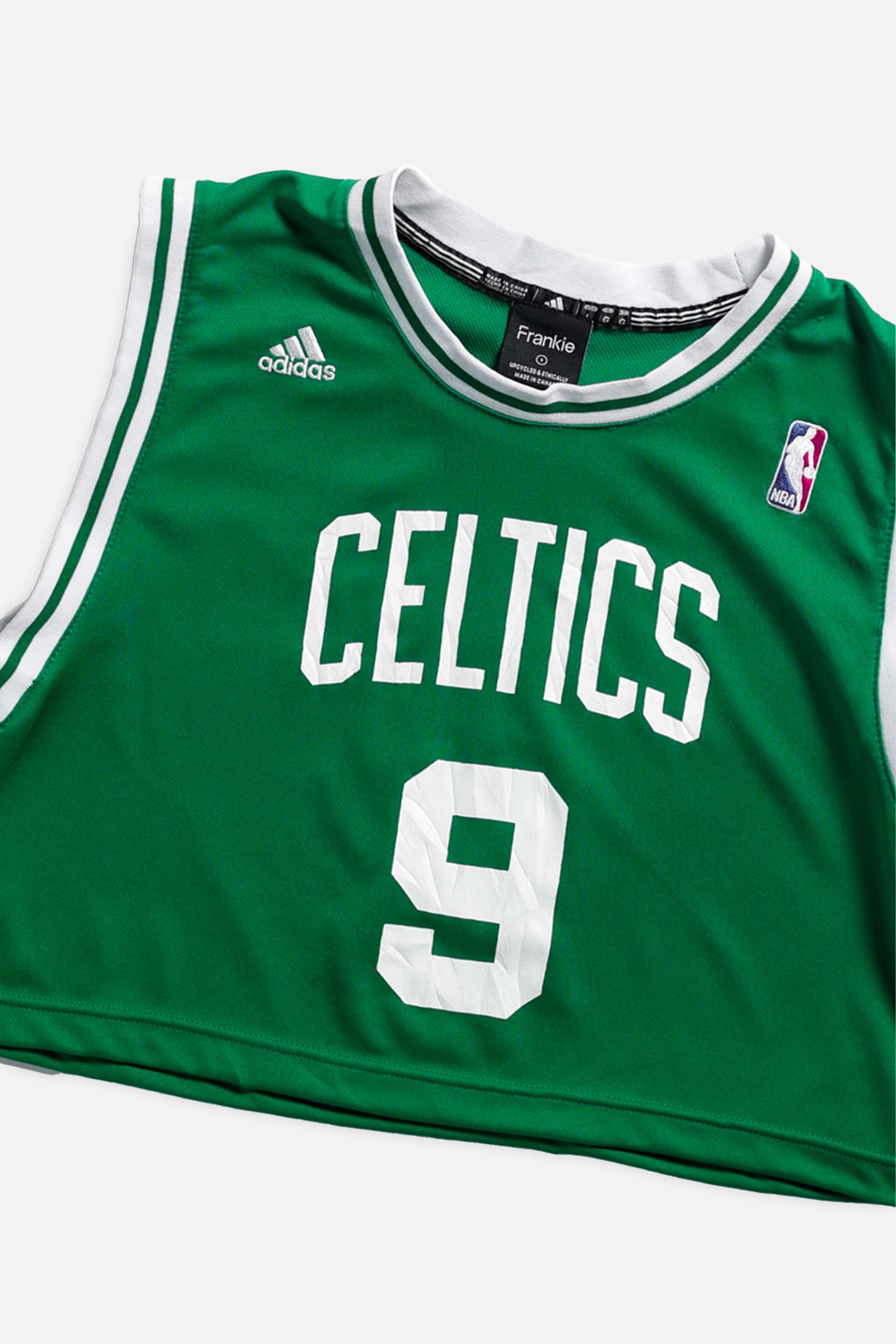 Rework Boston Celtics NBA Crop Jersey - S