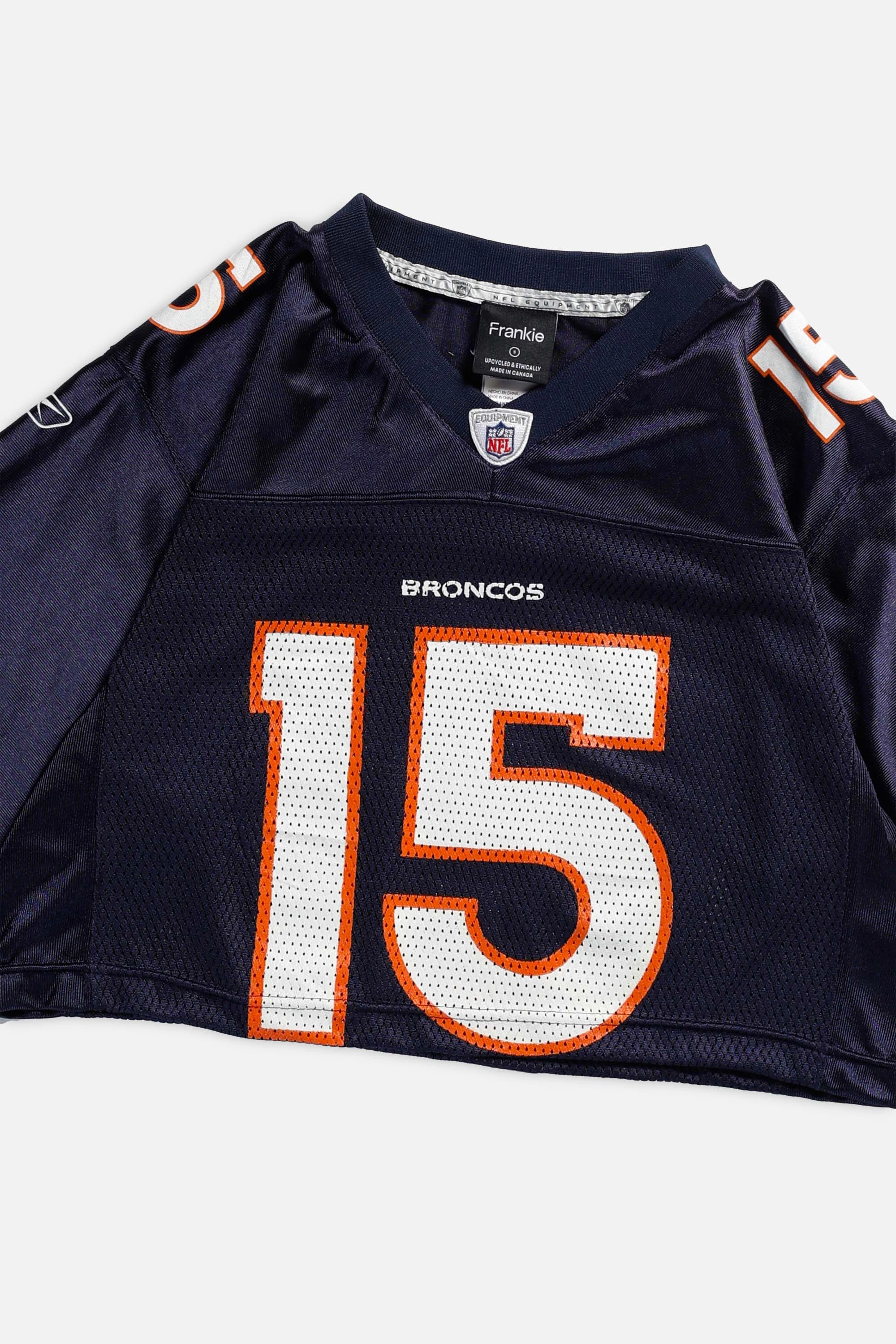 Rework Broncos Crop NFL Jersey - S