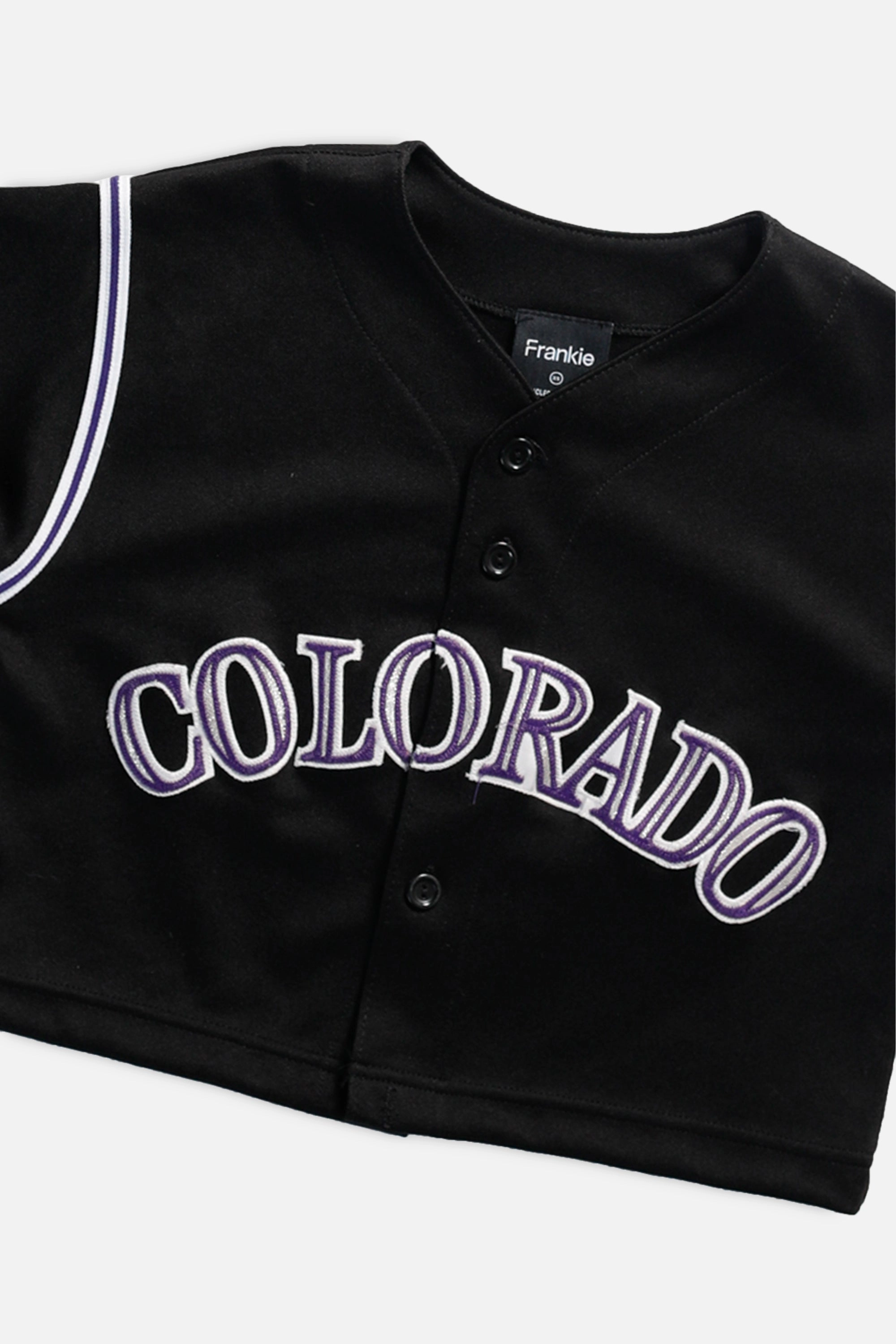 Rework Colorado Rockies MLB Crop Jersey - XS
