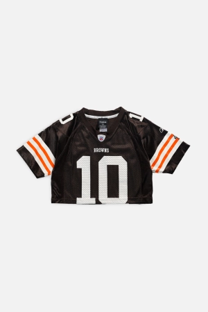 Rework Crop Cleveland Browns NFL Jersey - XS