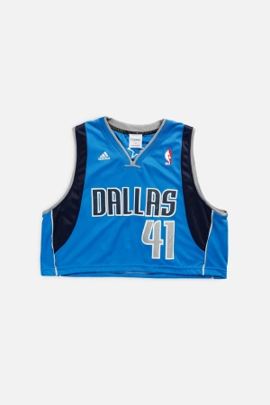Rework Dallas Mavericks NBA Crop Jersey - L