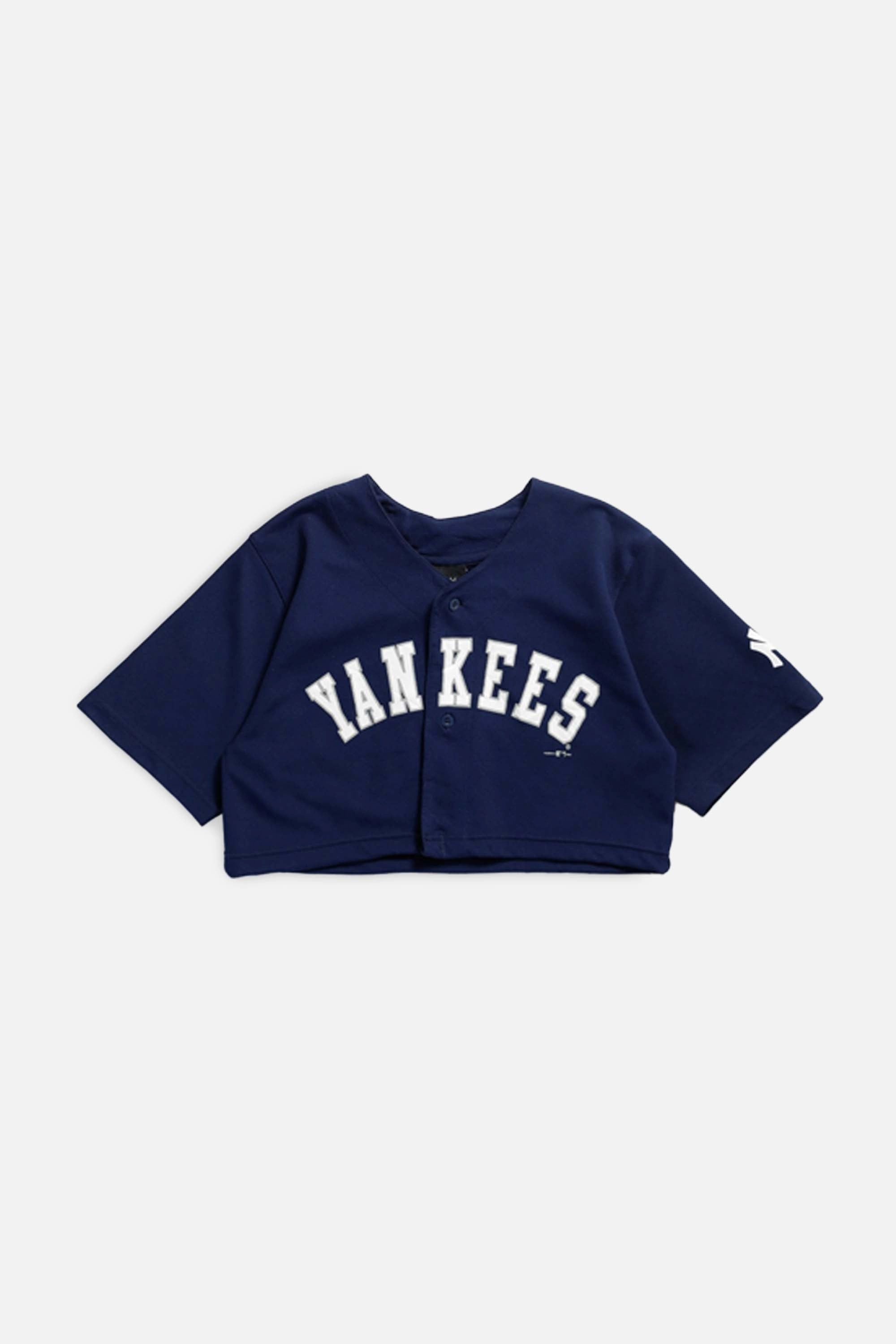 Rework New York Yankees MLB Crop Jersey - XS