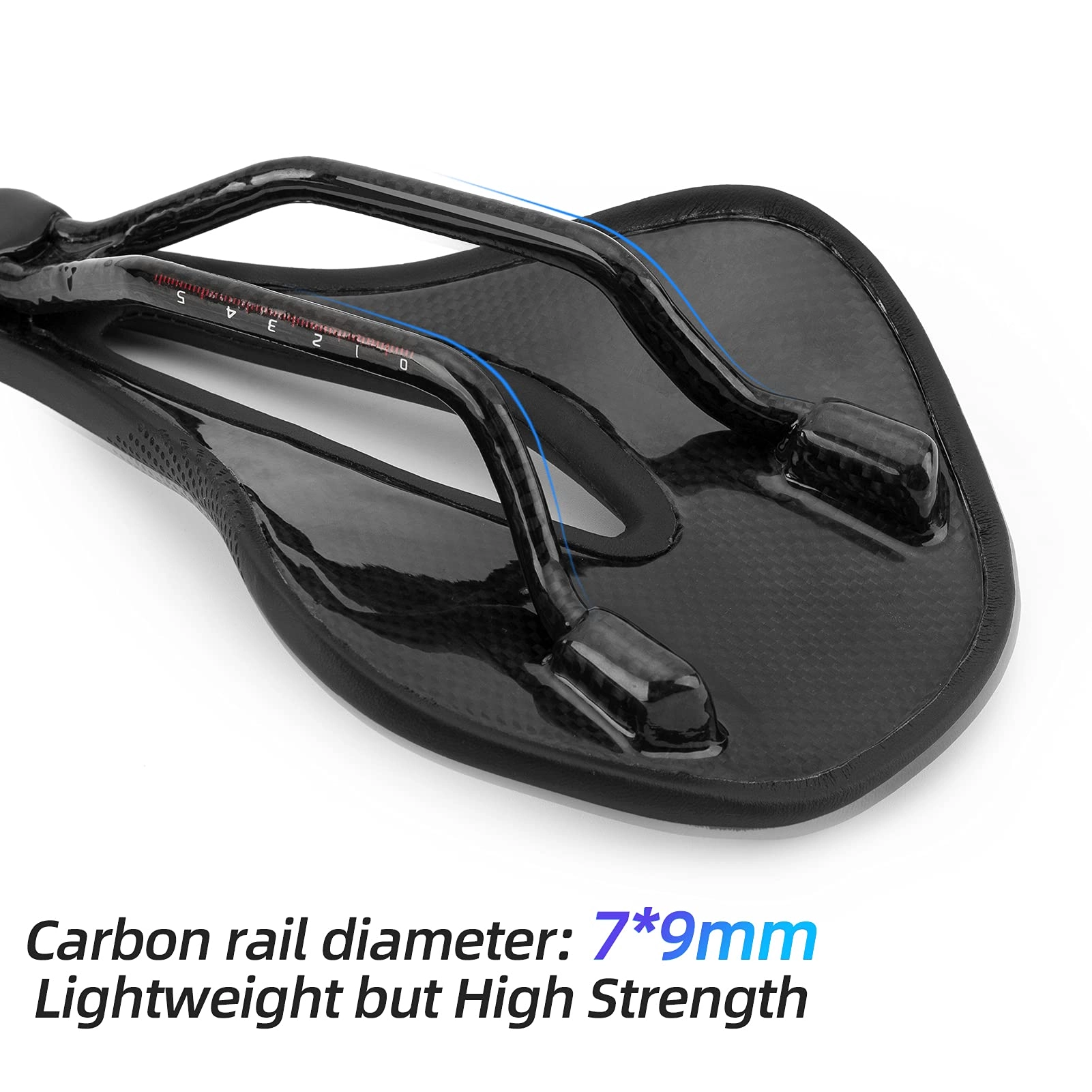 ROCKBROS Carbon Fiber Bike Saddle Lightweight Shock-Absorbing Comfort for Men Women"