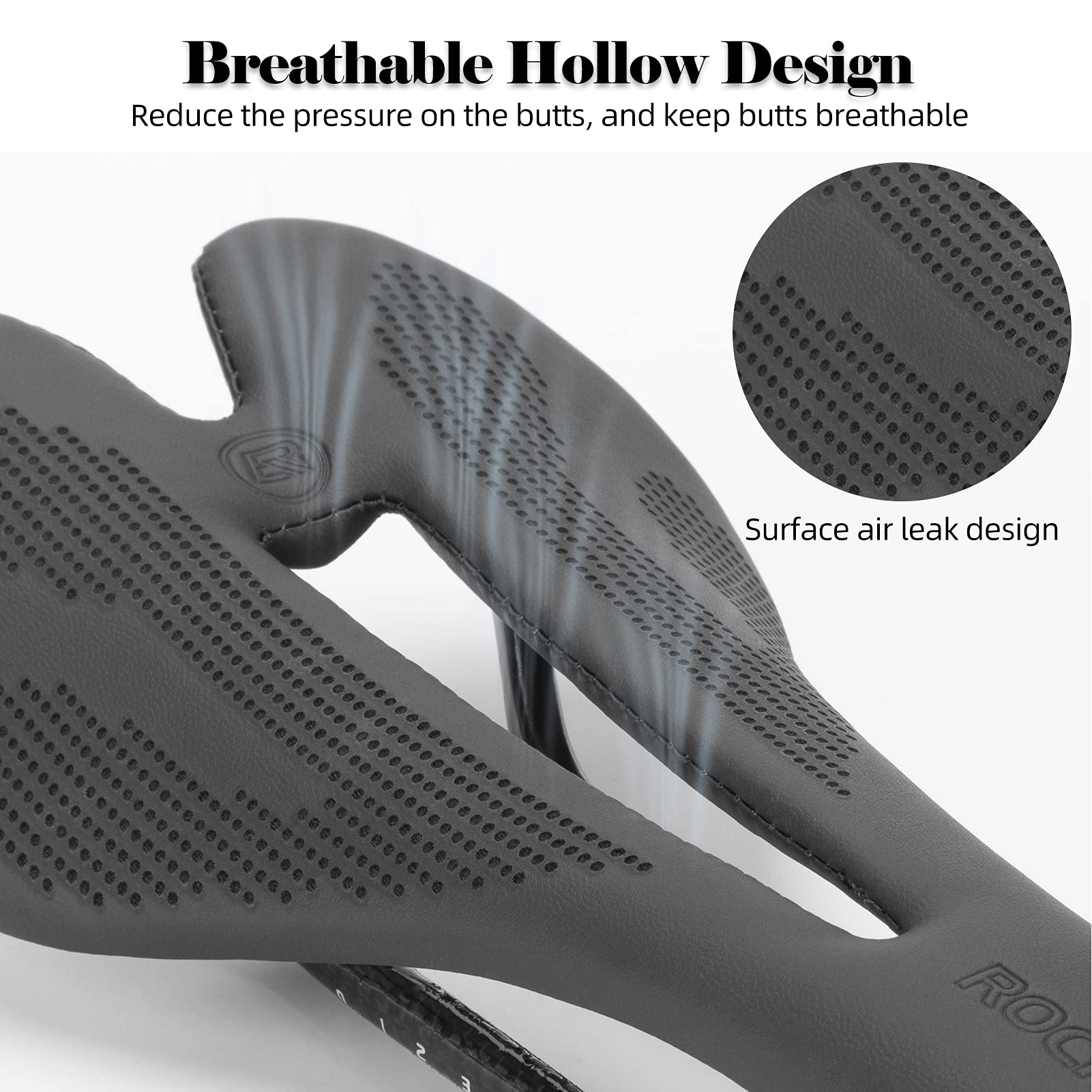 ROCKBROS Carbon Fiber Bike Saddle Lightweight Shock-Absorbing Comfort for Men Women"
