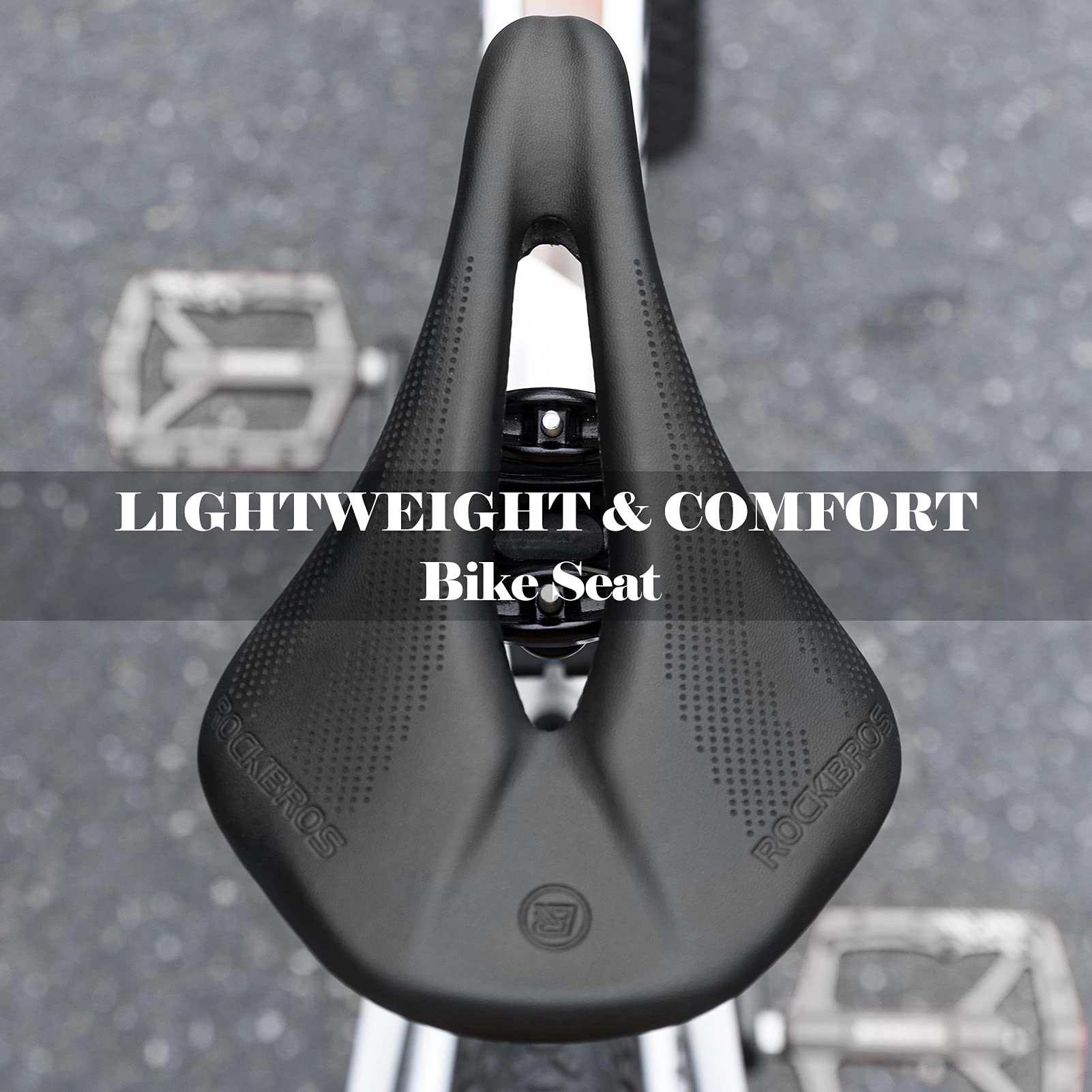 ROCKBROS Carbon Fiber Bike Saddle Lightweight Shock-Absorbing Comfort for Men Women"