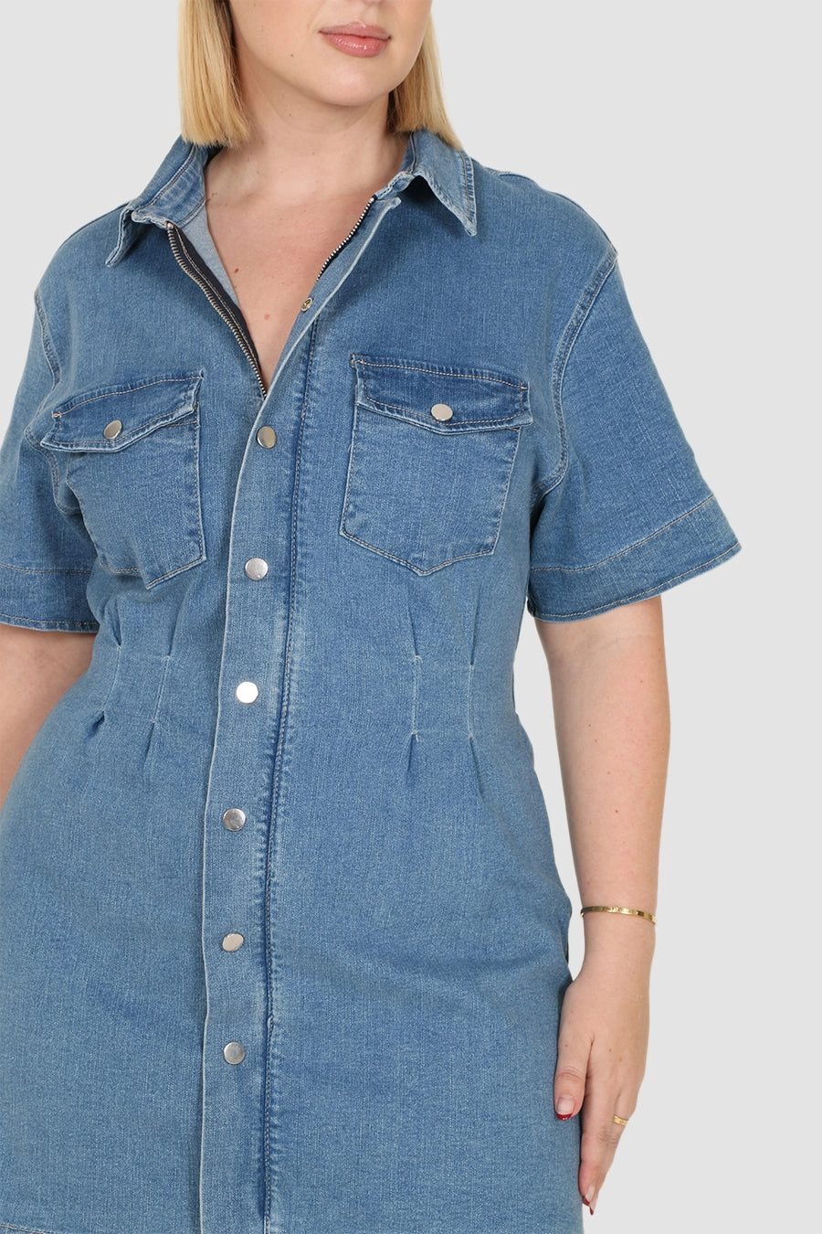 SAVEIRA DENIM DRESS BLUE