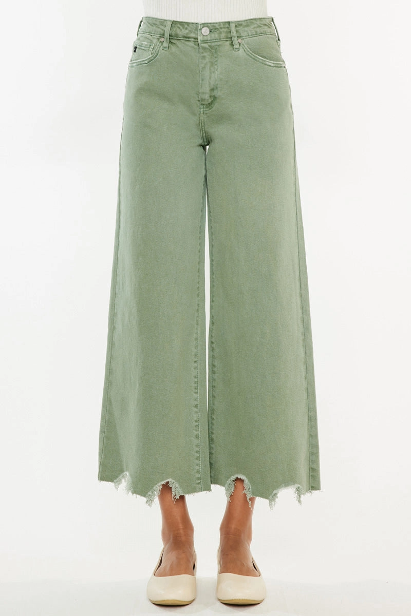 Savie Cropped Wide Leg Jeans