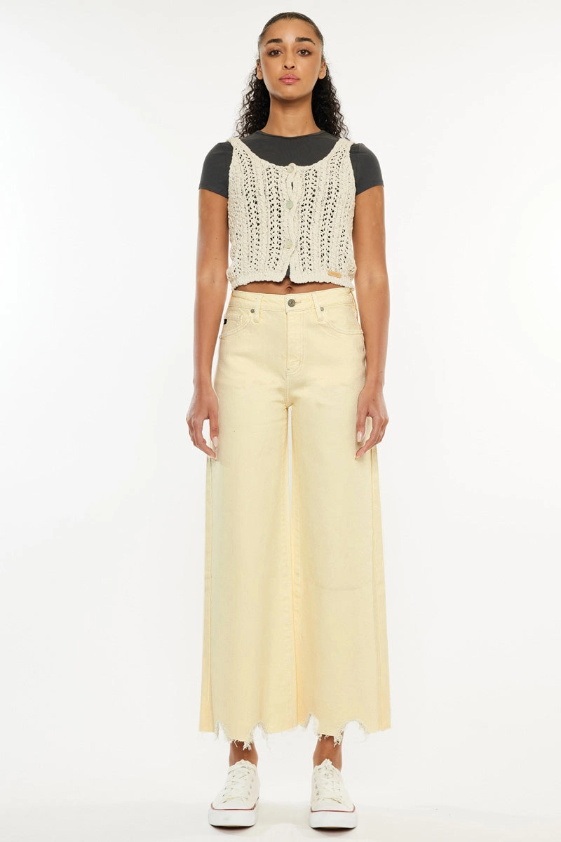 Savie Cropped Wide Leg Jeans