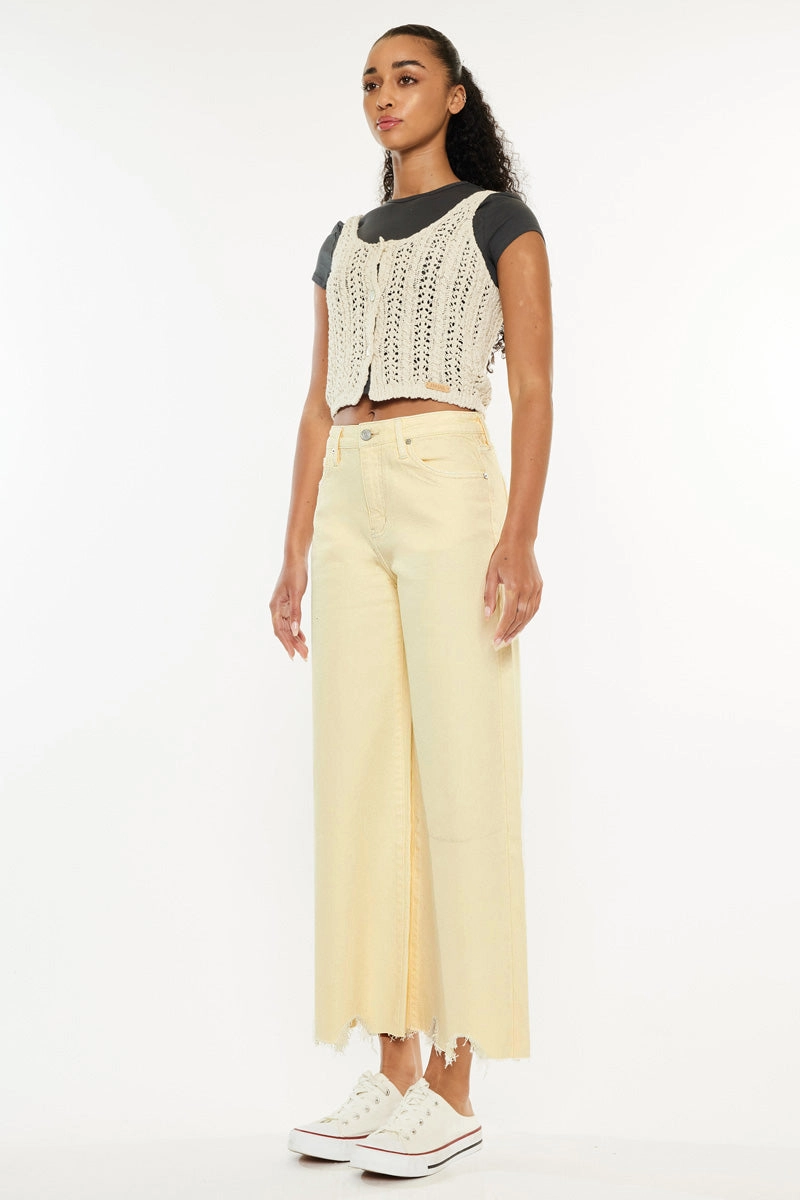 Savie Cropped Wide Leg Jeans