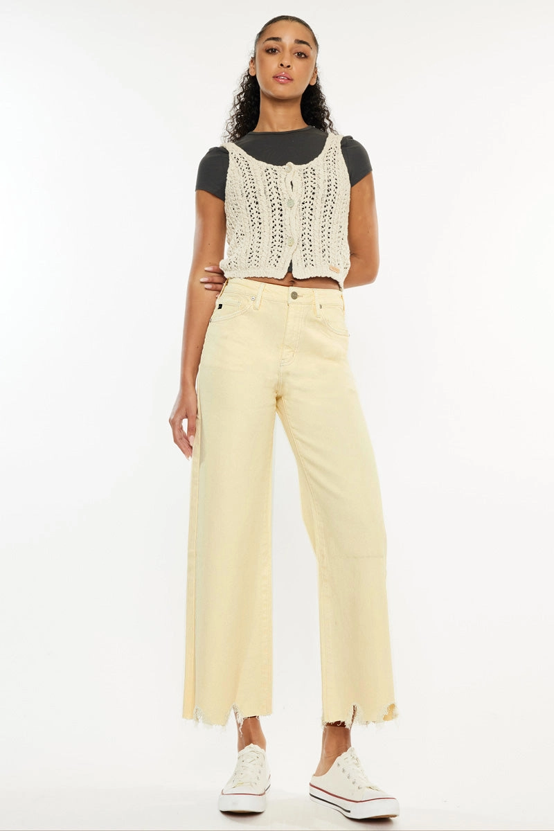 Savie Cropped Wide Leg Jeans