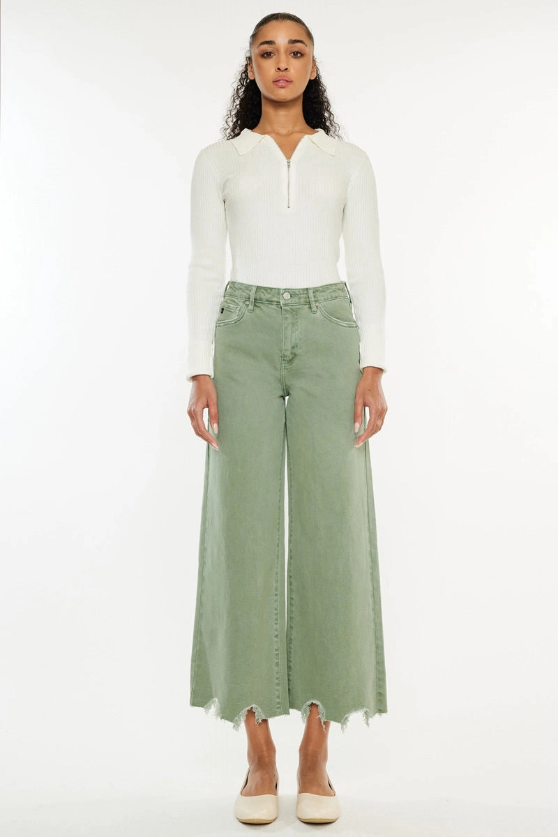 Savie Cropped Wide Leg Jeans
