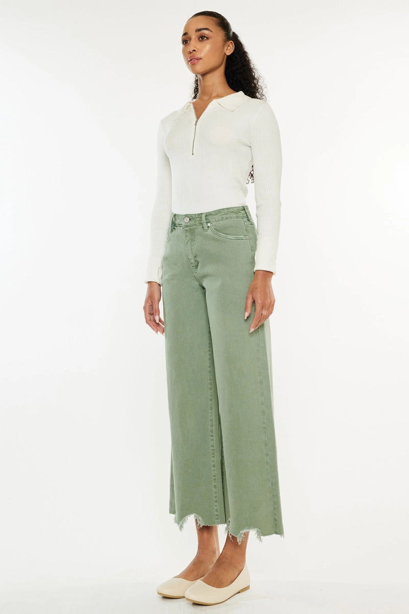 Savie Cropped Wide Leg Jeans