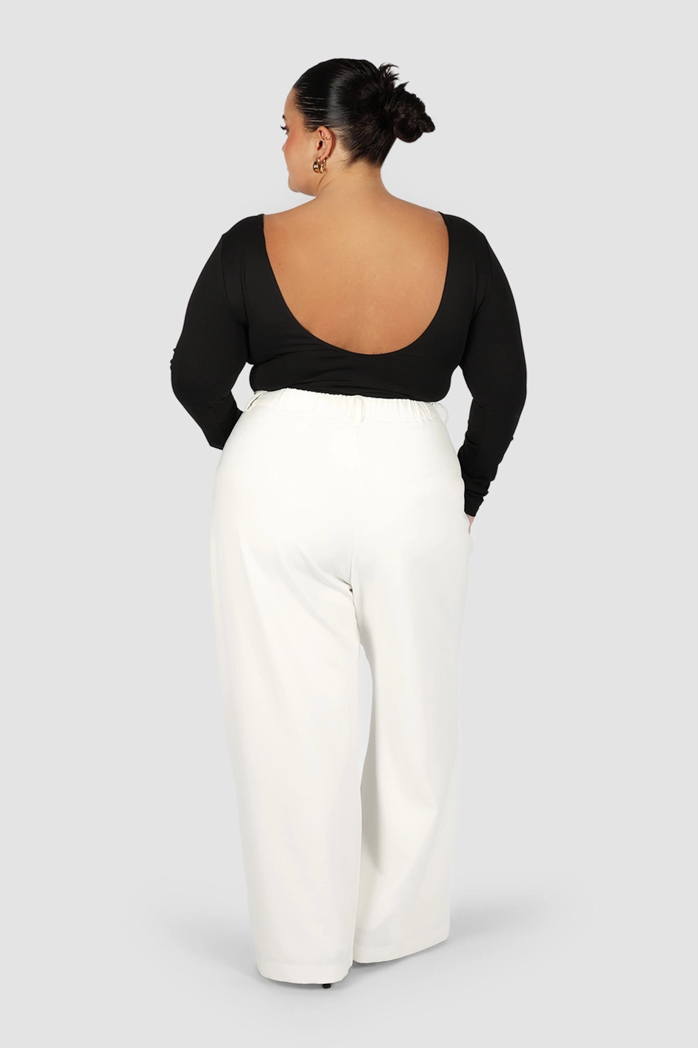 SCOOP BACK BODYSUIT BLACK