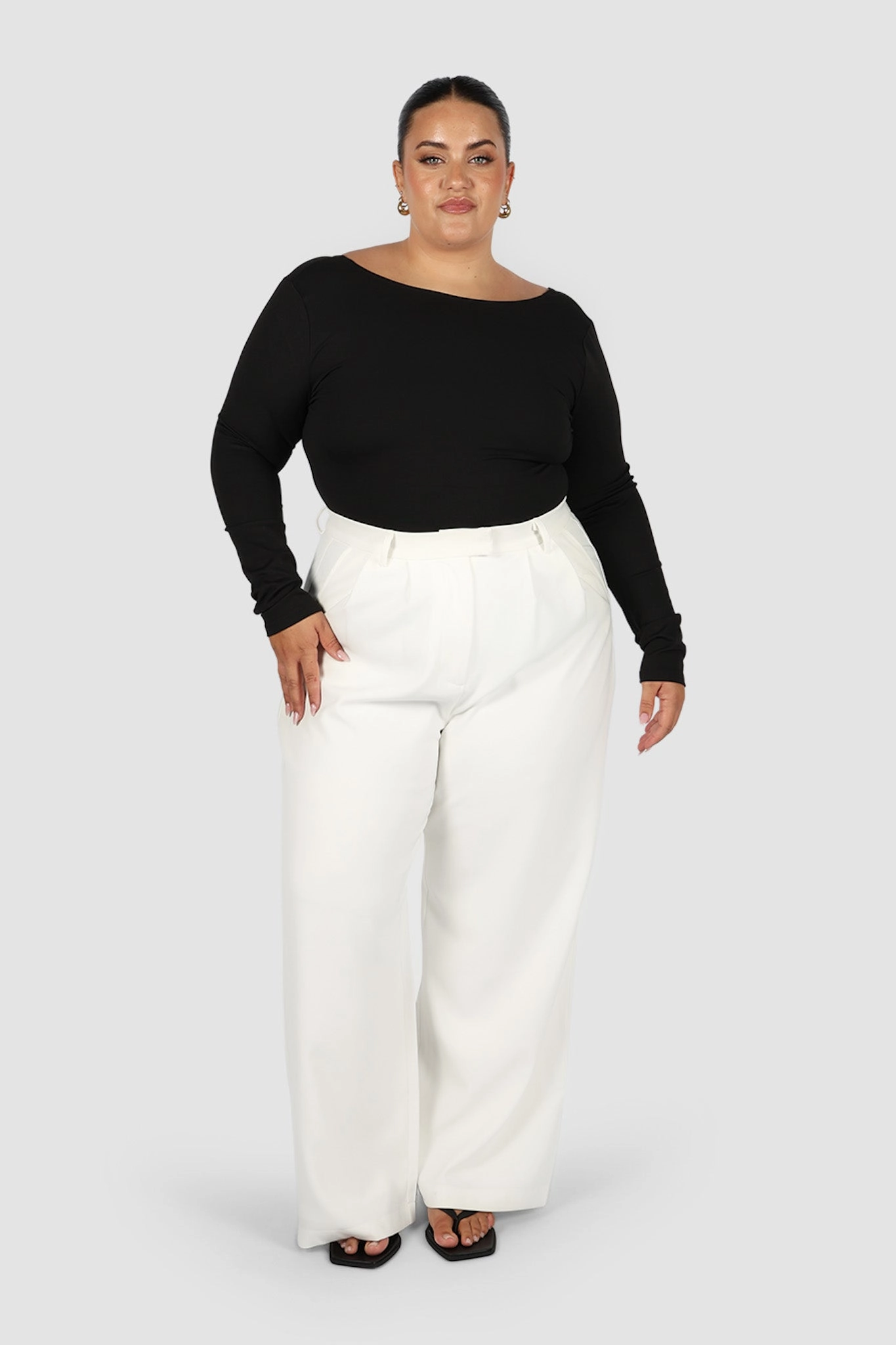 SCOOP BACK BODYSUIT BLACK