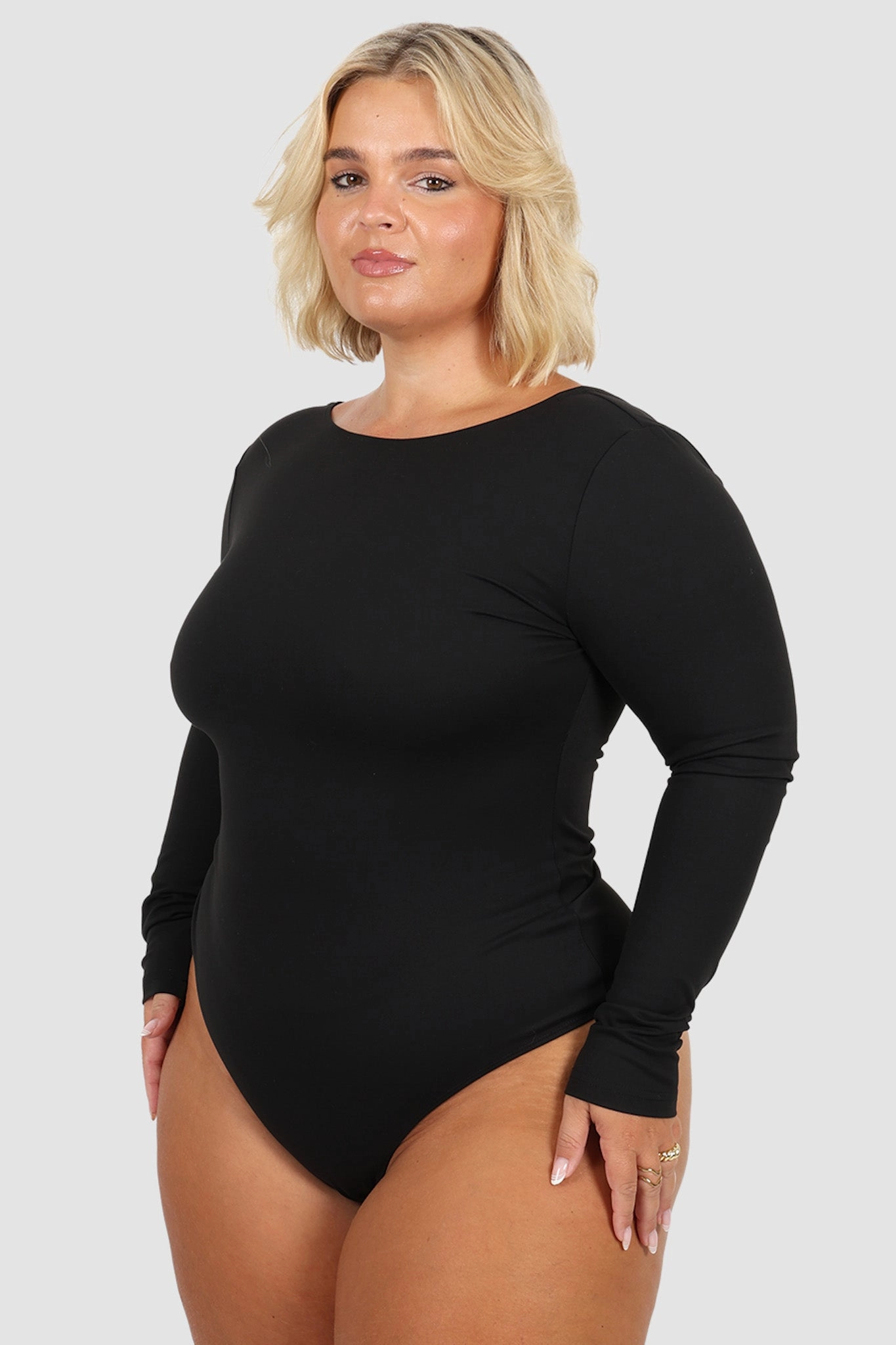 SCOOP BACK BODYSUIT BLACK
