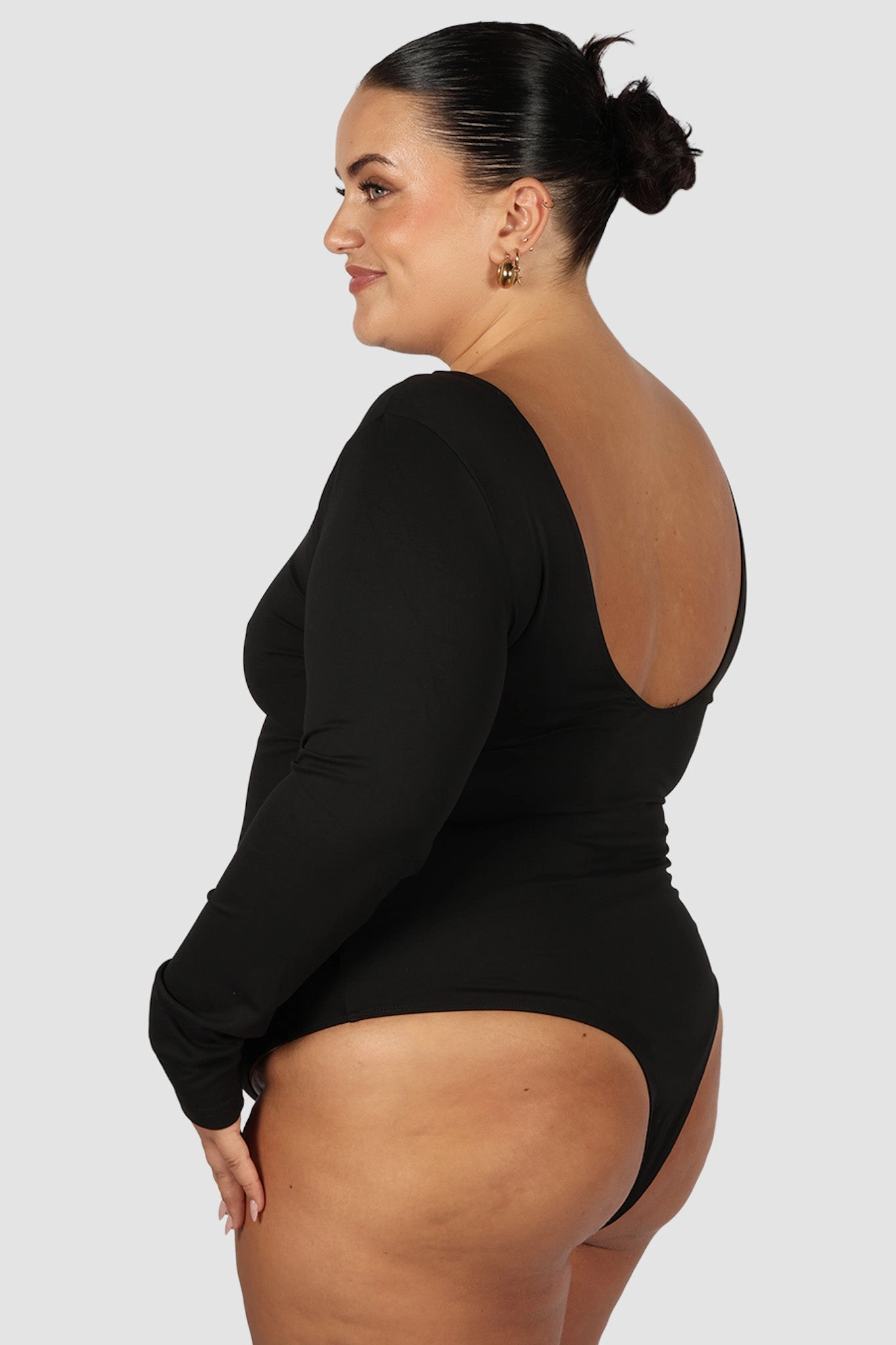 SCOOP BACK BODYSUIT BLACK
