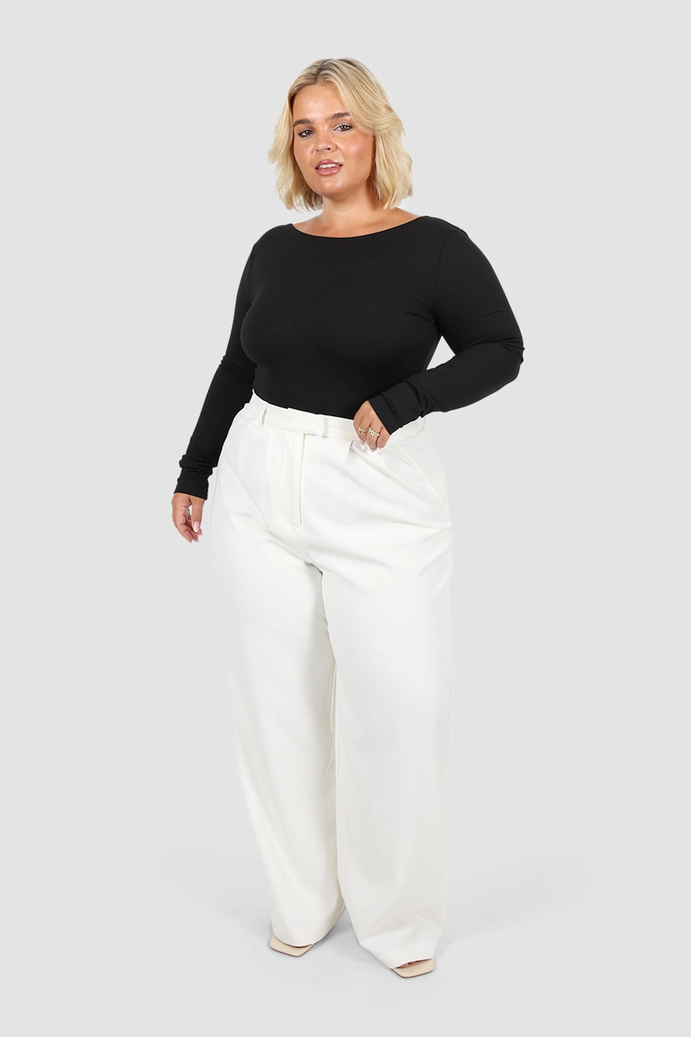 SCOOP BACK BODYSUIT BLACK