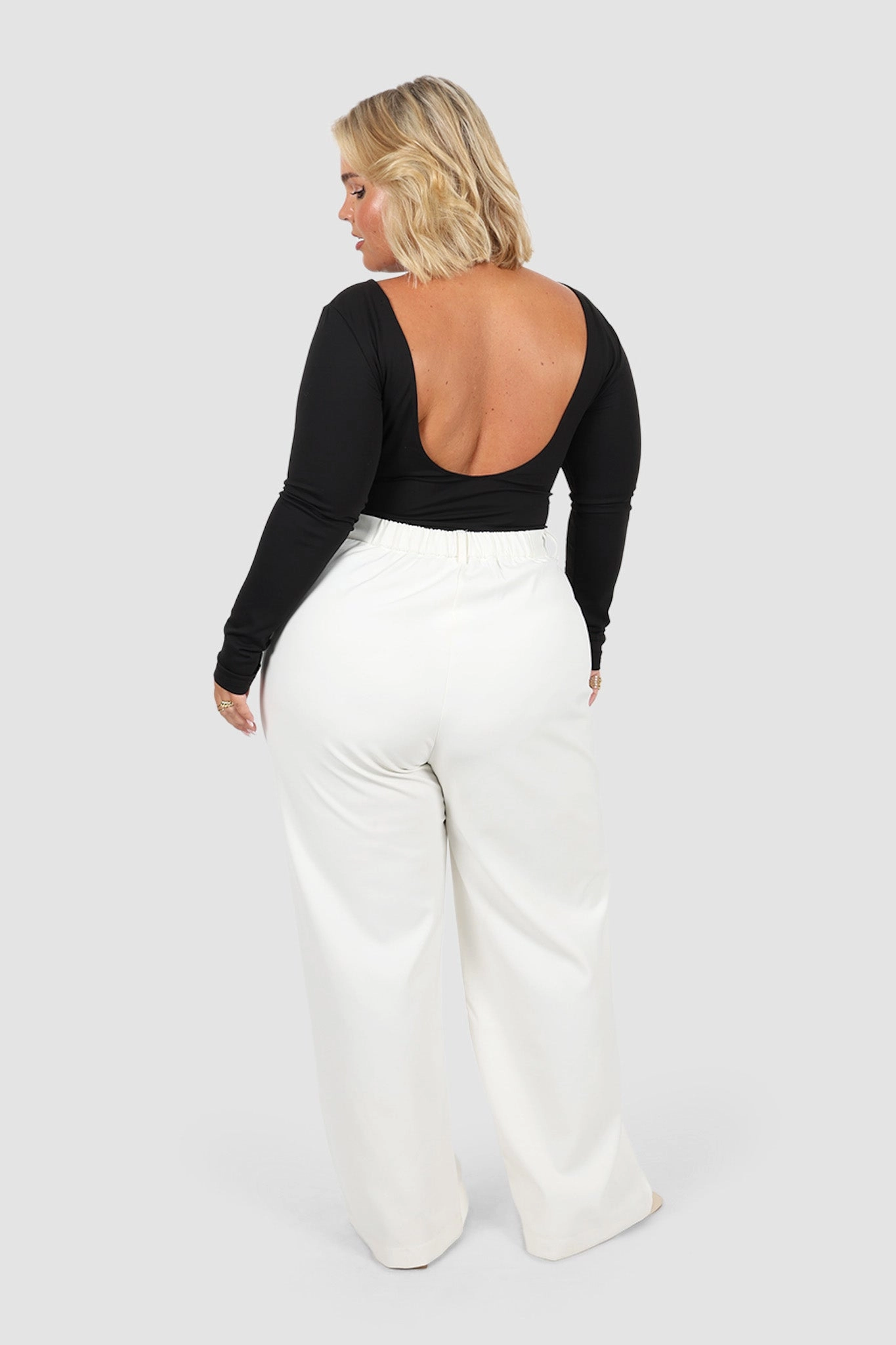 SCOOP BACK BODYSUIT BLACK