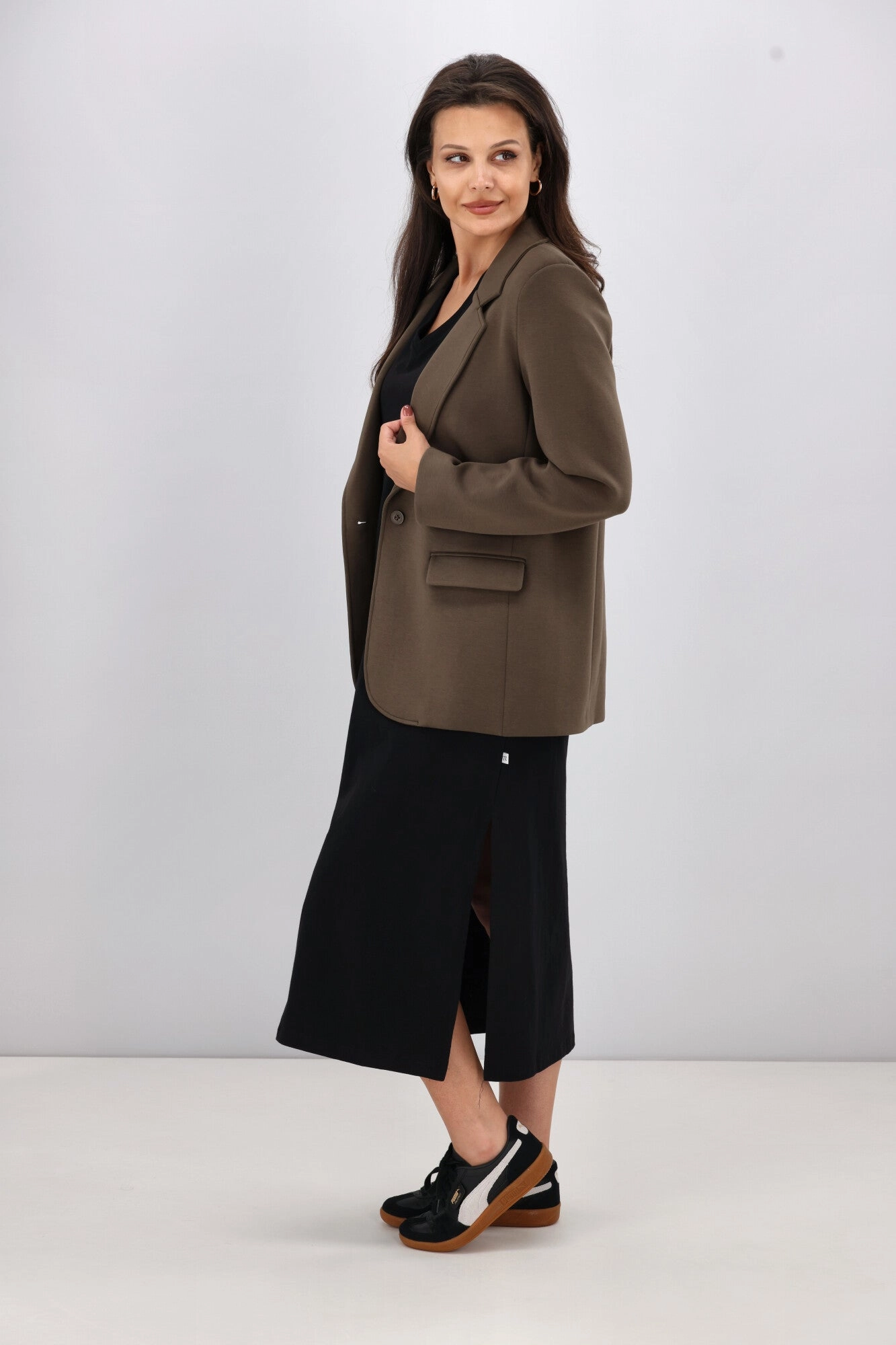 Shine On Label Louie Ponte Blazer Khaki