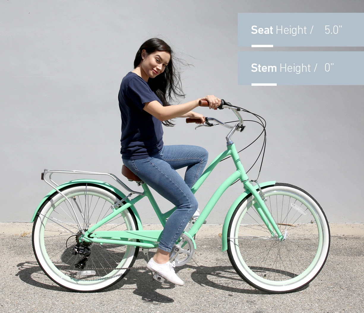 sixthreezero EVRYjourney Women's 26" 7 Speed Steel Step-Through Touring Hybrid Bicycle