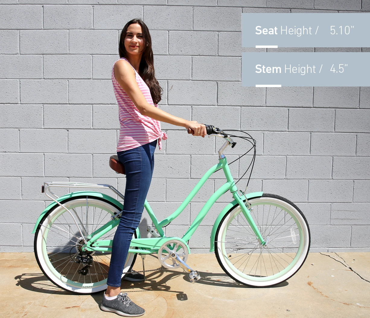 sixthreezero EVRYjourney Women's 26" 7 Speed Steel Step-Through Touring Hybrid Bicycle