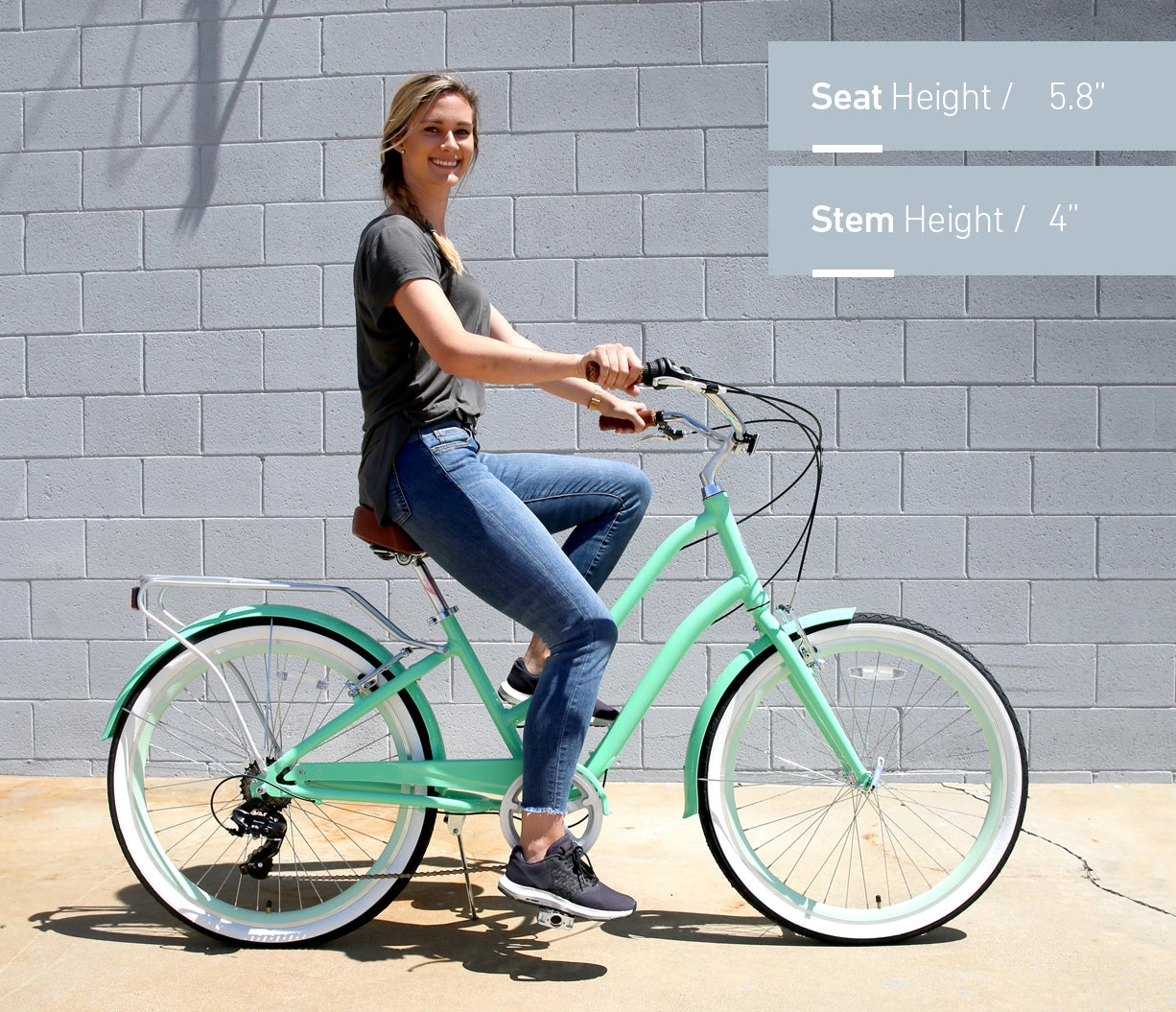 sixthreezero EVRYjourney Women's 26" 7 Speed Steel Step-Through Touring Hybrid Bicycle