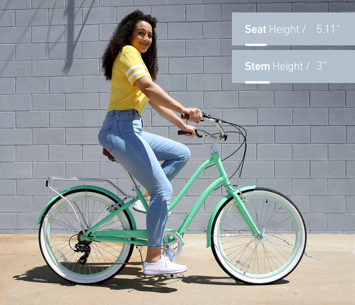 sixthreezero EVRYjourney Women's 26" 7 Speed Steel Step-Through Touring Hybrid Bicycle