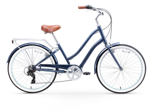 sixthreezero EVRYjourney Women's 26" 7 Speed Steel Step-Through Touring Hybrid Bicycle