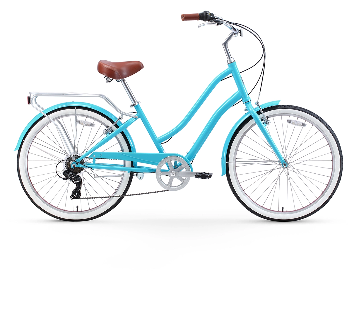 sixthreezero EVRYjourney Women's 26" 7 Speed Steel Step-Through Touring Hybrid Bicycle