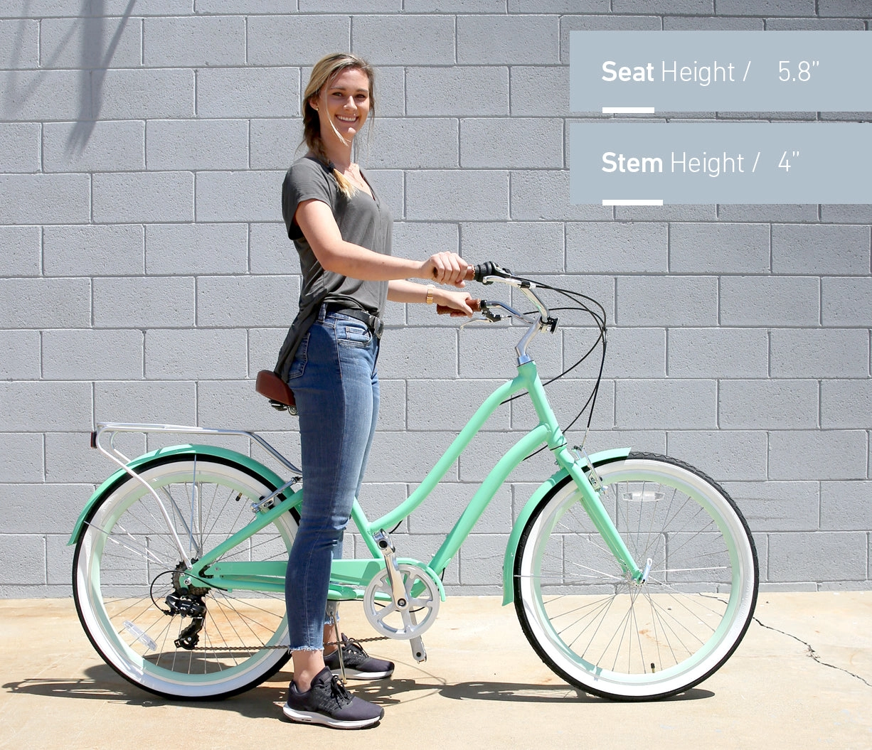sixthreezero EVRYjourney Women's 26" 7 Speed Steel Step-Through Touring Hybrid Bicycle